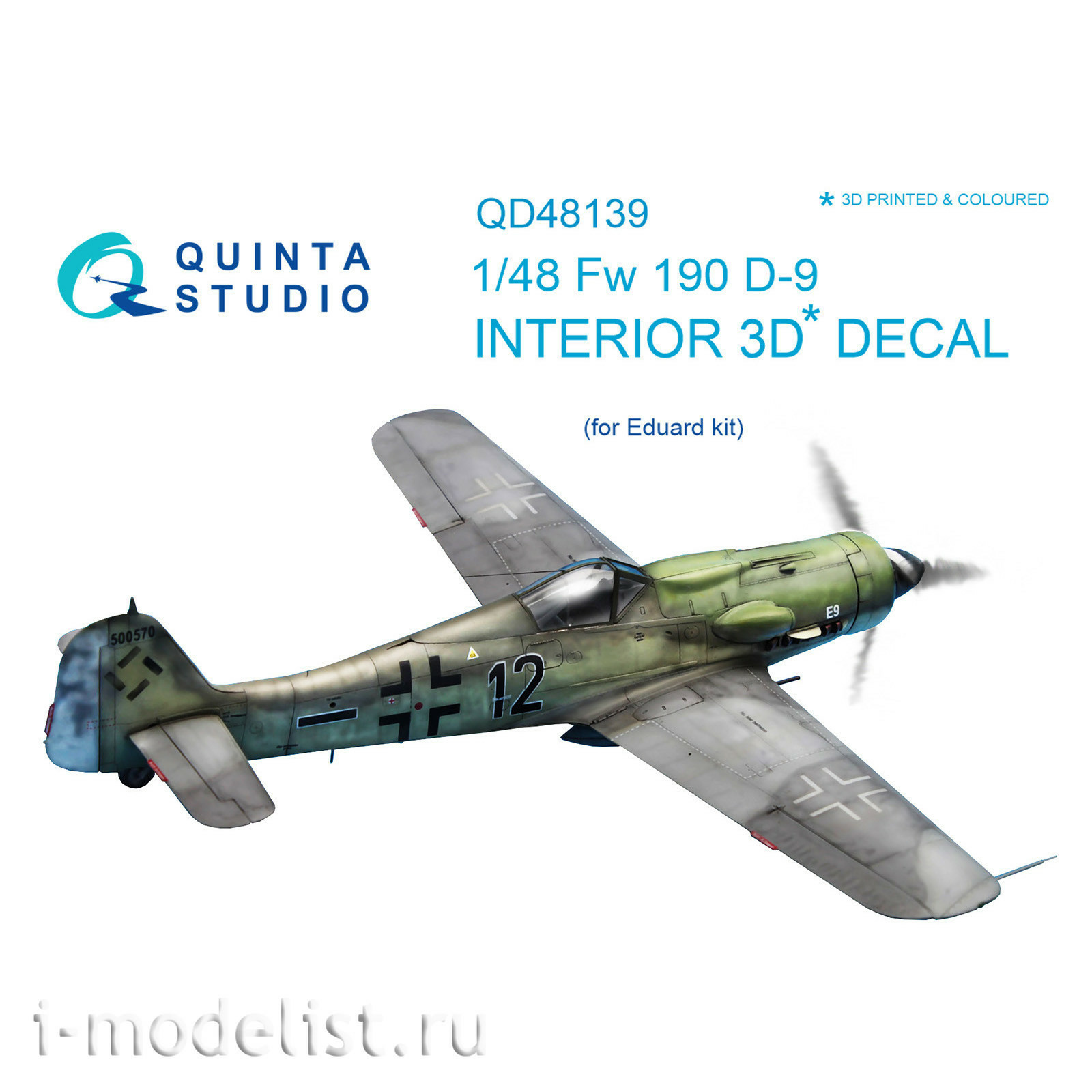 QD48139 Quinta Studio 1/48 3D Cabin Interior Decal FW 190D-9 (for Eduard model)