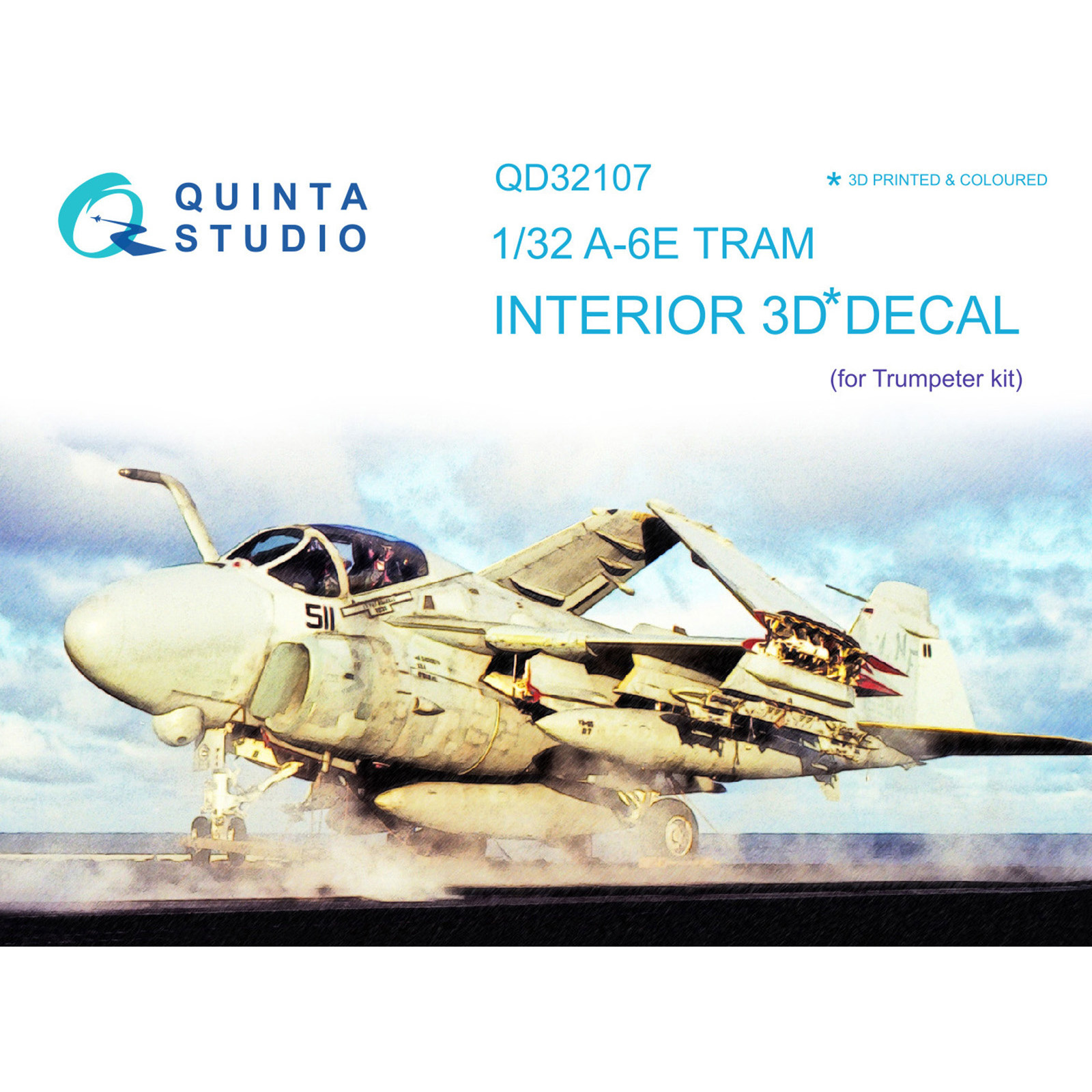 QD32107 Quinta Studio 1/32 3D Cabin Interior Decal A-6E TRAM Intruder (Trumpeter)