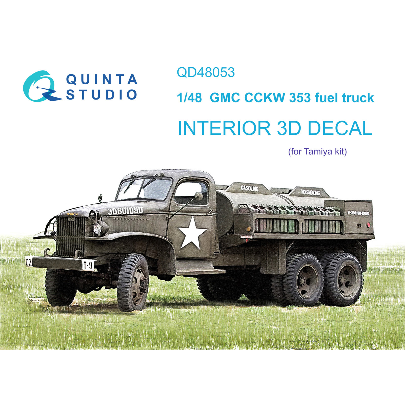 QD48053 Quinta Studio 1/48 3D Interior Decal GMC CCKW 353 fuel truck (Tamiya)