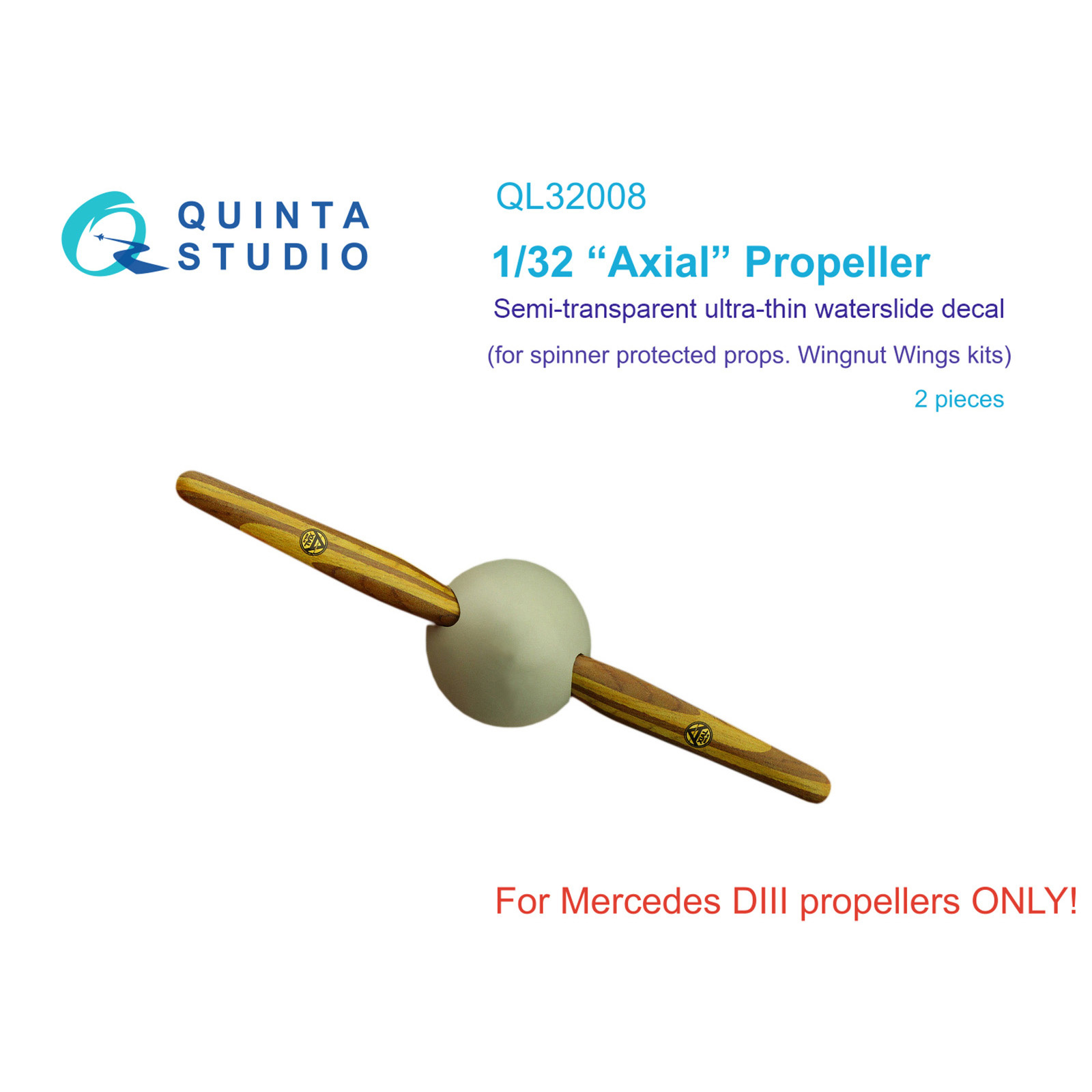 QL32008 Quinta Studio 1/32 Wooden Axial Propellers (Wingnut Wings)