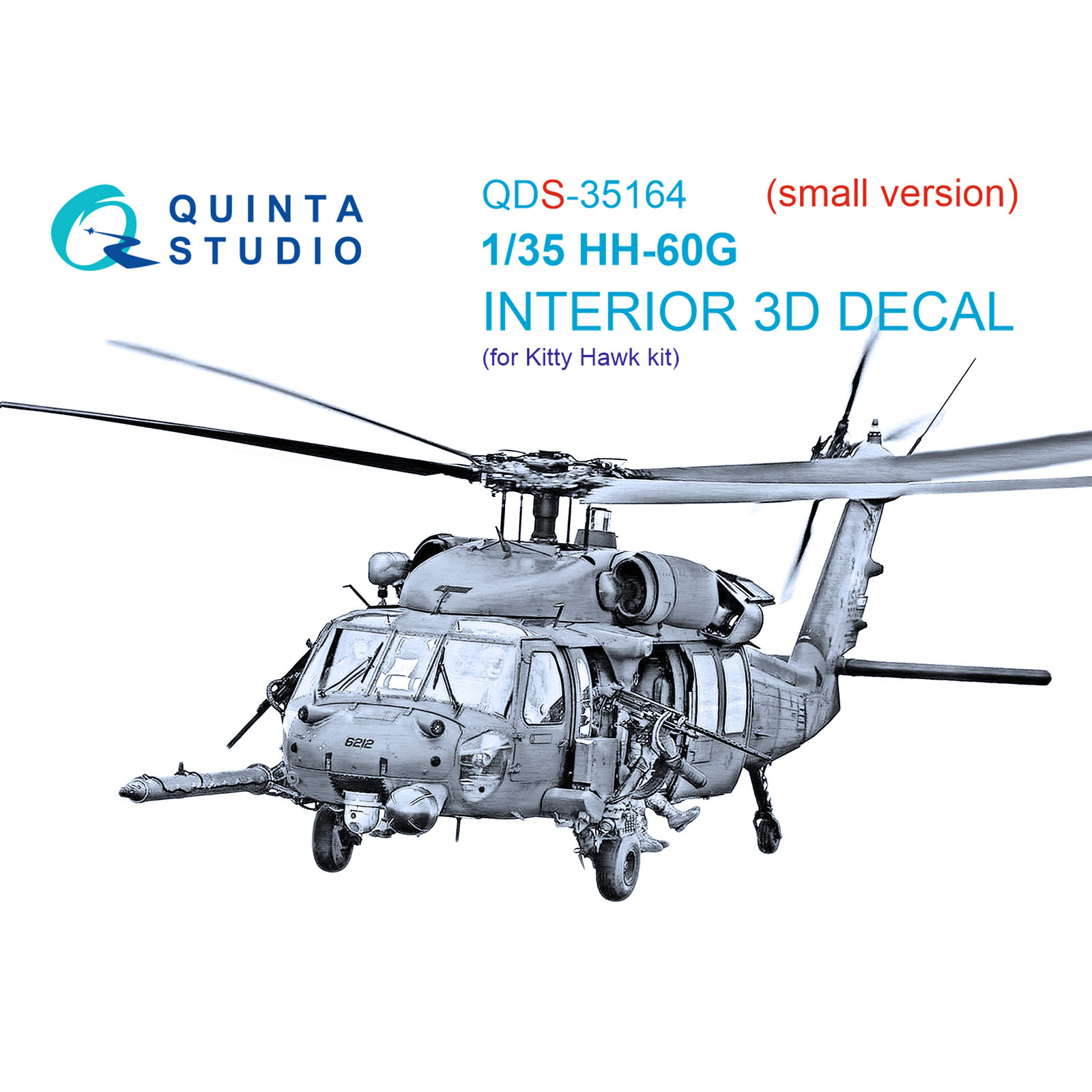 QDS-35164 Quinta Studio 1/35 3D Декаль интерьера кабины HH-60G Pave Hawk (Kitty Hawk) (малая версия)