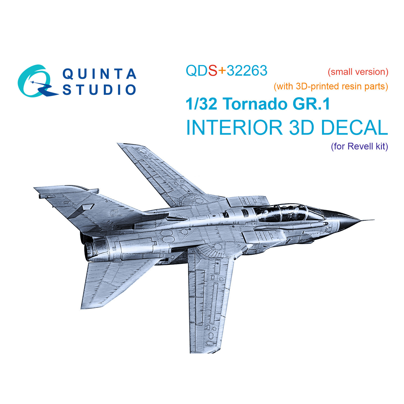 QDS+32263 Quinta Studio 1/32 3D Декаль интерьера кабины Tornado GR.1 (Revell) (с 3D-печатными деталями) (малая версия)