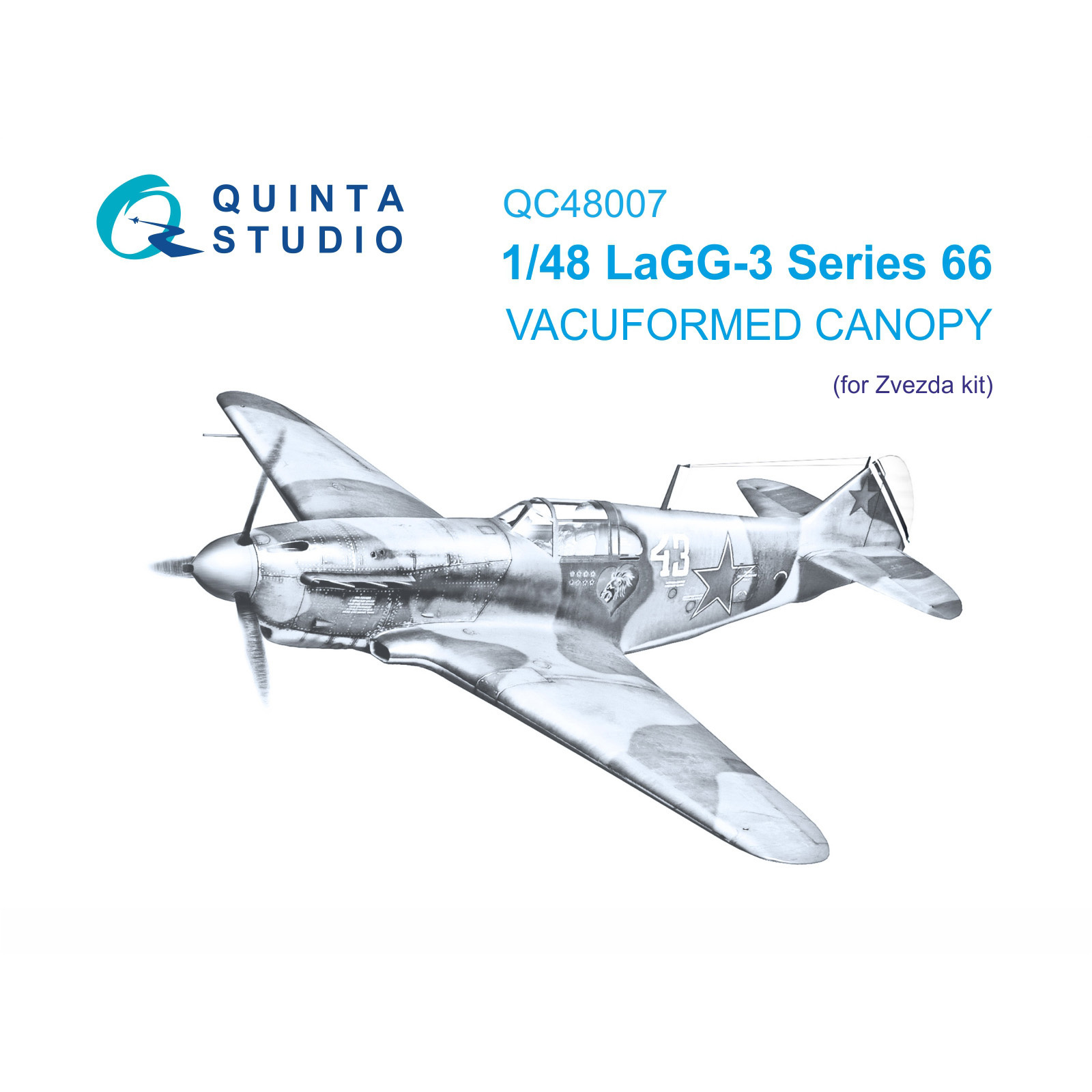 QC48007 Quinta Studio 1/48 Набор остекления ЛаГГ-3 66 серии (Zvezda)