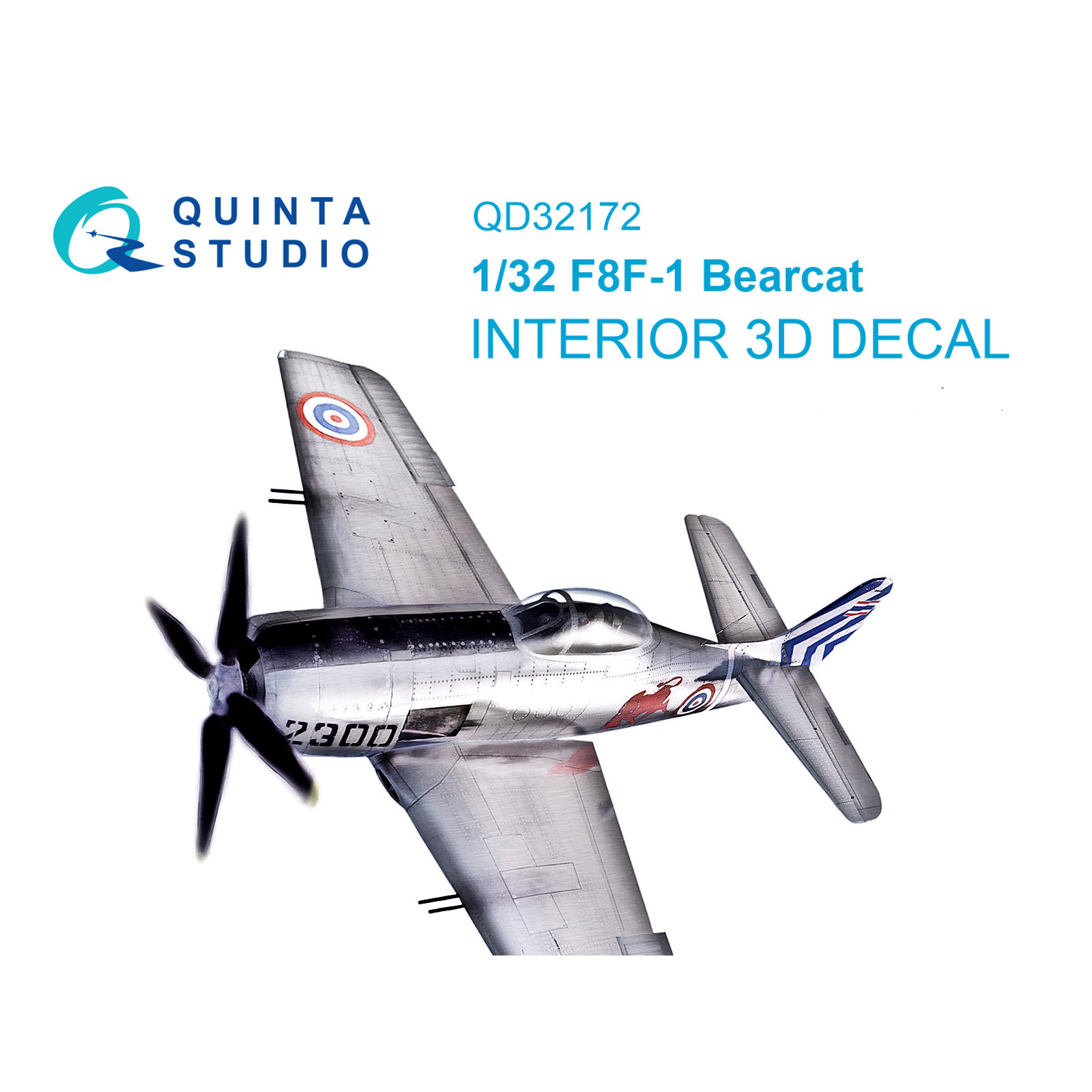 QD32172 Quinta Studio 1/32 3D Декаль интерьера F8F-1 Bearcat (Т$ач)