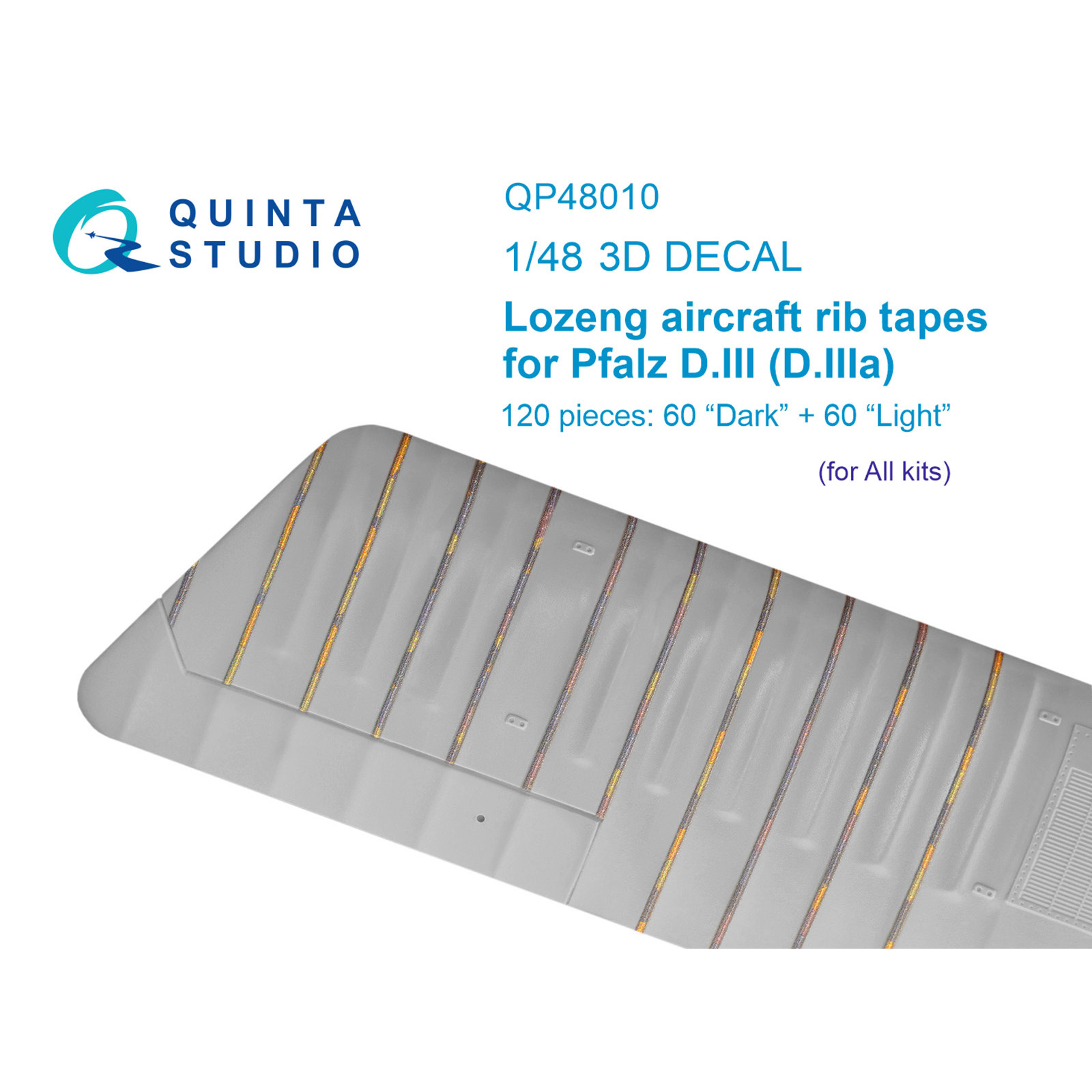 QP48010 Quinta Studio 1/48 Lozenger tapes Pfalz DIII-DIIIa (for all models)