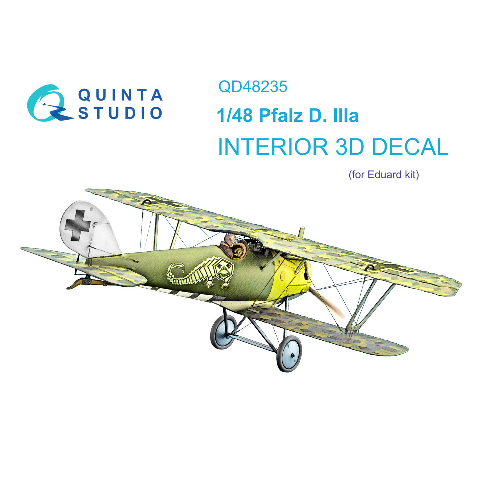 QD48235 Quinta Studio 1/48 3D Decal cabin interior Pfalz D.IIIa (Eduard)