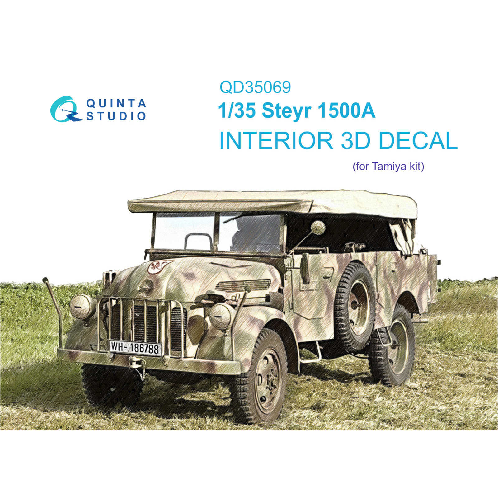 QD35069 Quinta Studio 1/35 3D Cabin Interior Decal Steyr 1500A (Tamiya)