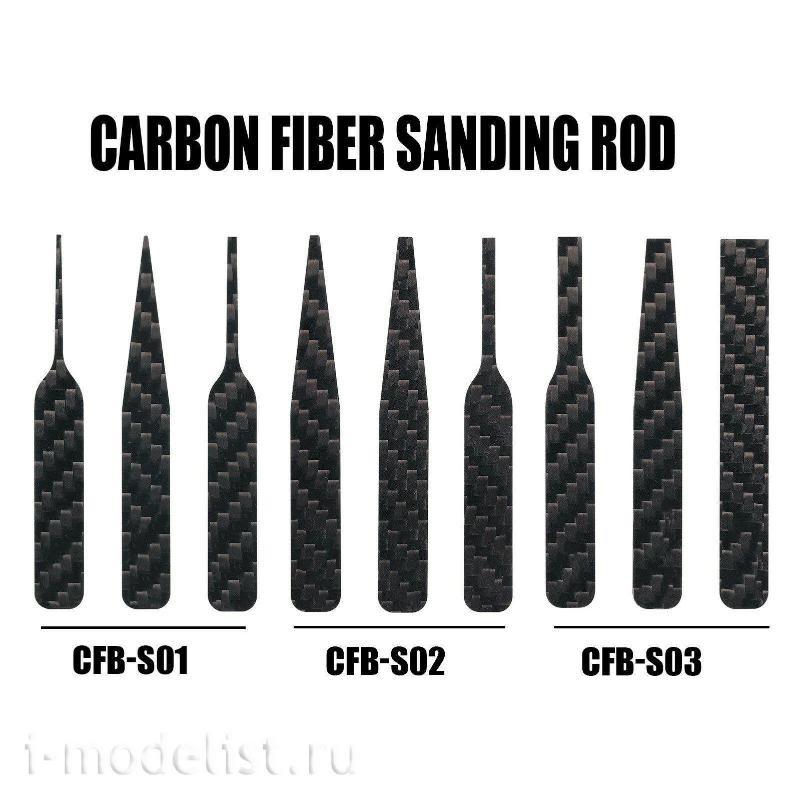 CFB-S01 DSPIAE Carbon fiber Grinding Tools, 3 pcs.