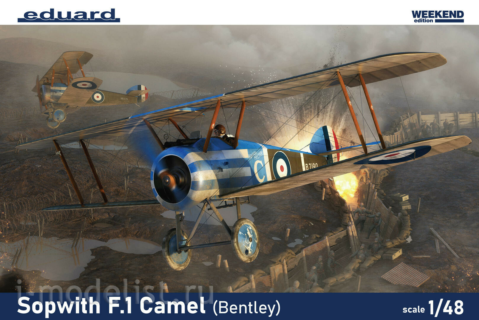8485 Eduard 1/48 Sopwith F.1 Camel fighter with Bentley BR engine.1 Weekend version