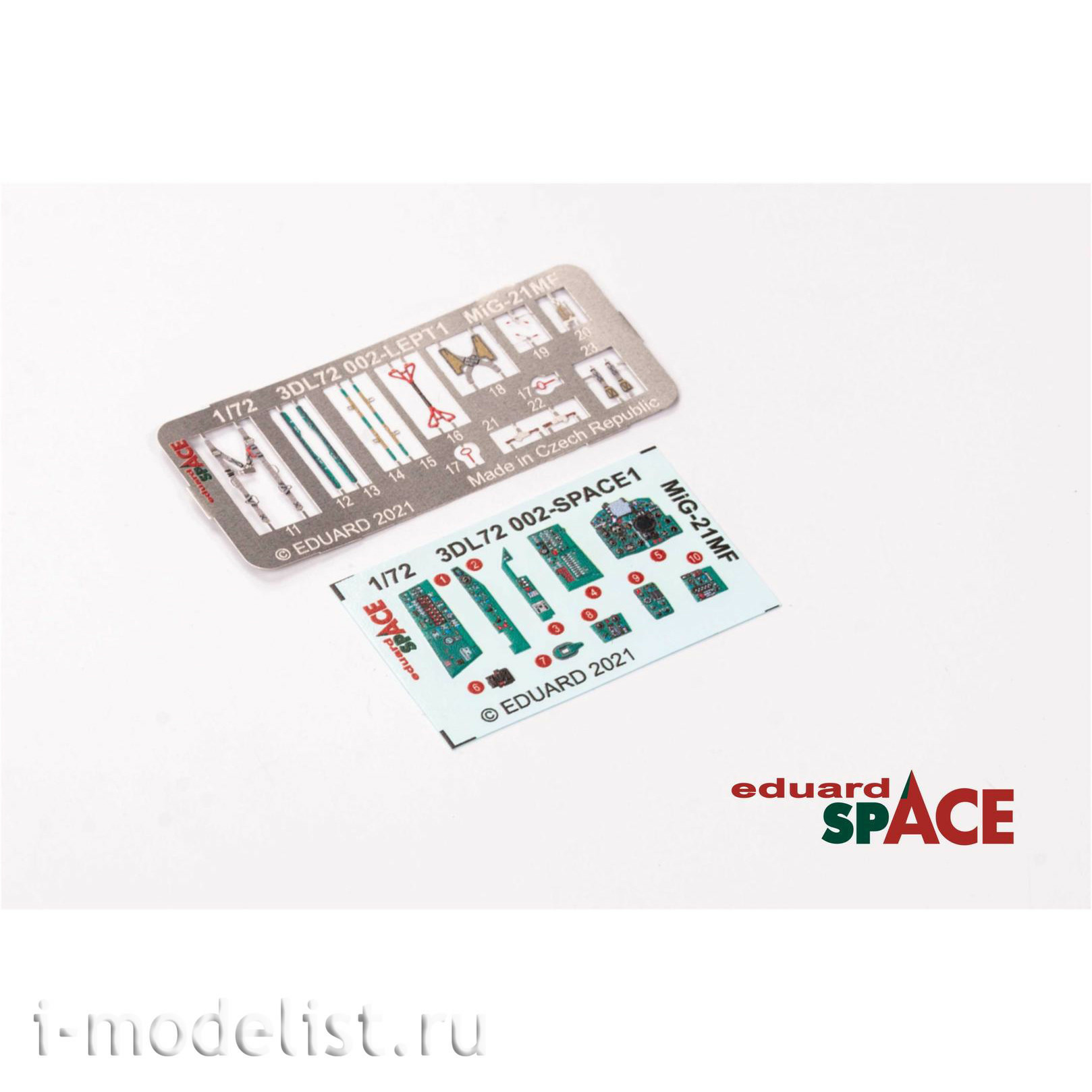 3DL72002 Eduard 1/72 3D Decal for MiG-21MF SPACE and Steel belts