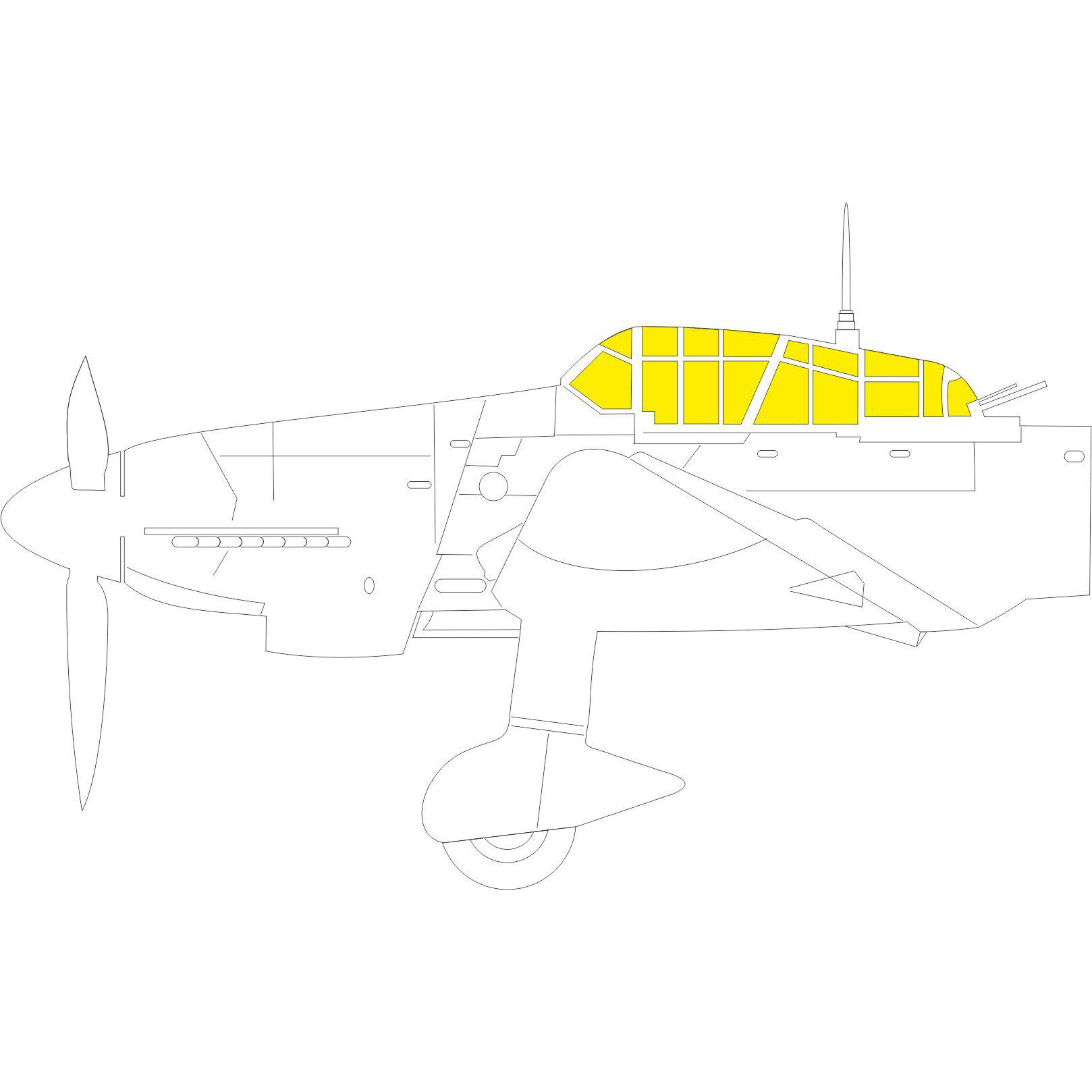 EX785 Eduard 1/48 Paint Mask for Ju 87D TFace