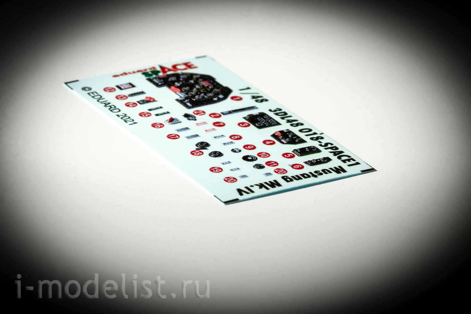 3DL48018 Eduard 1/48 3D decals for Mustang Mk. IV SPACE
