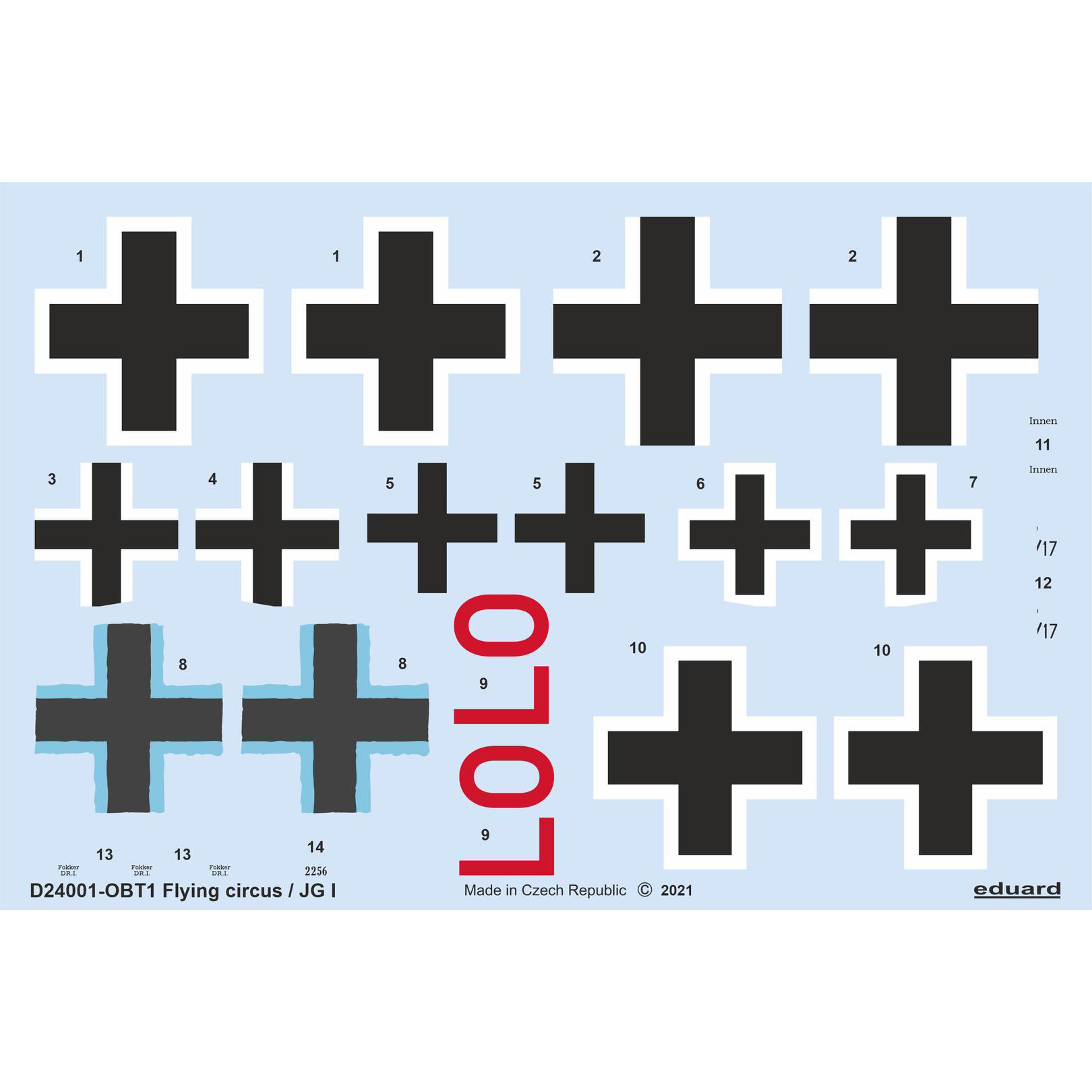 D24001 Eduard 1/24 Decal set for Flying circus / JG I