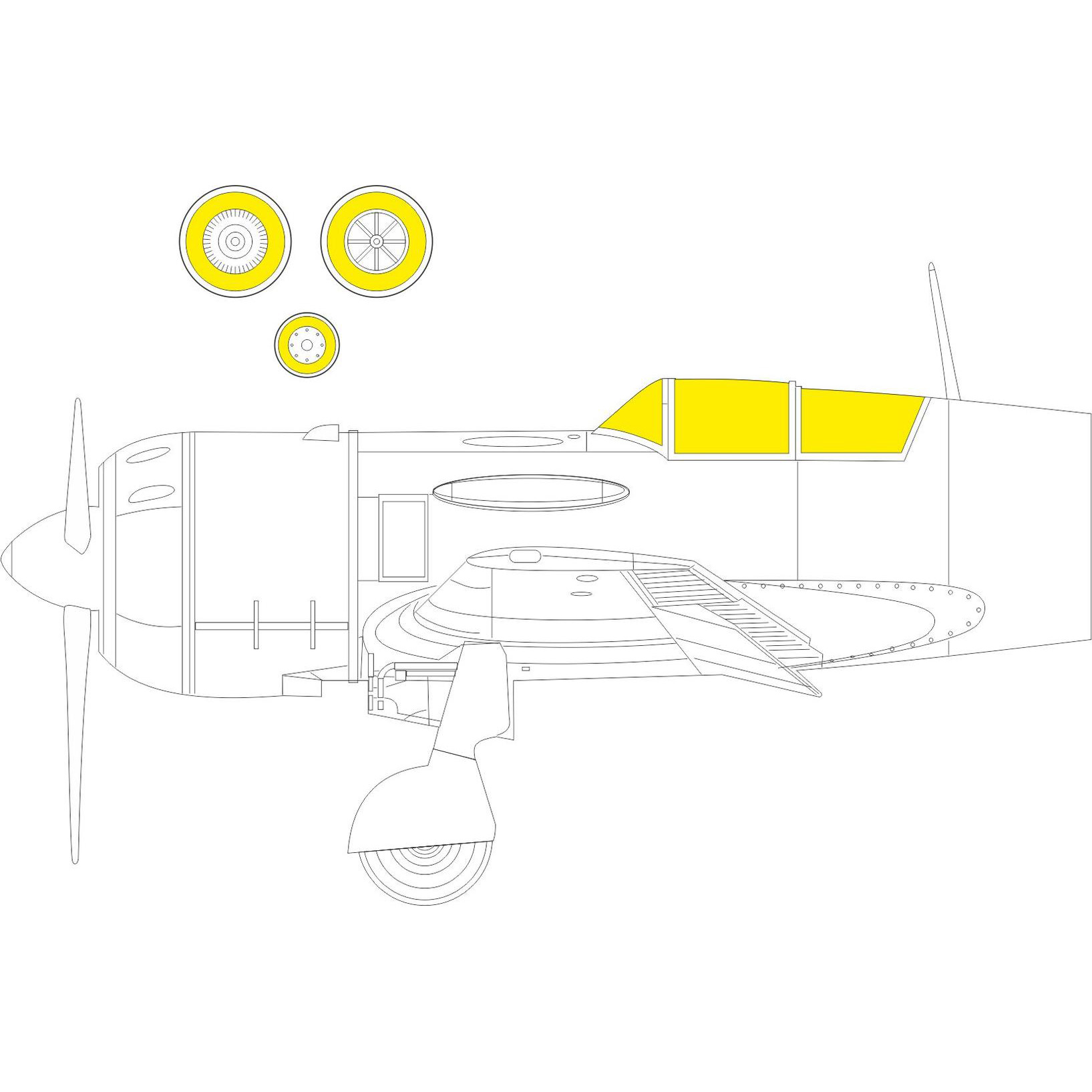 EX823 Eduard 1/48 Paint Mask for Lavochkin-11