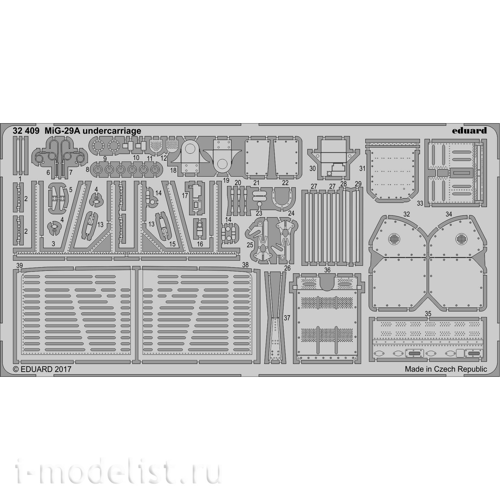 32409 Eduard 1/32 Photo Etching for MiG-29A chassis