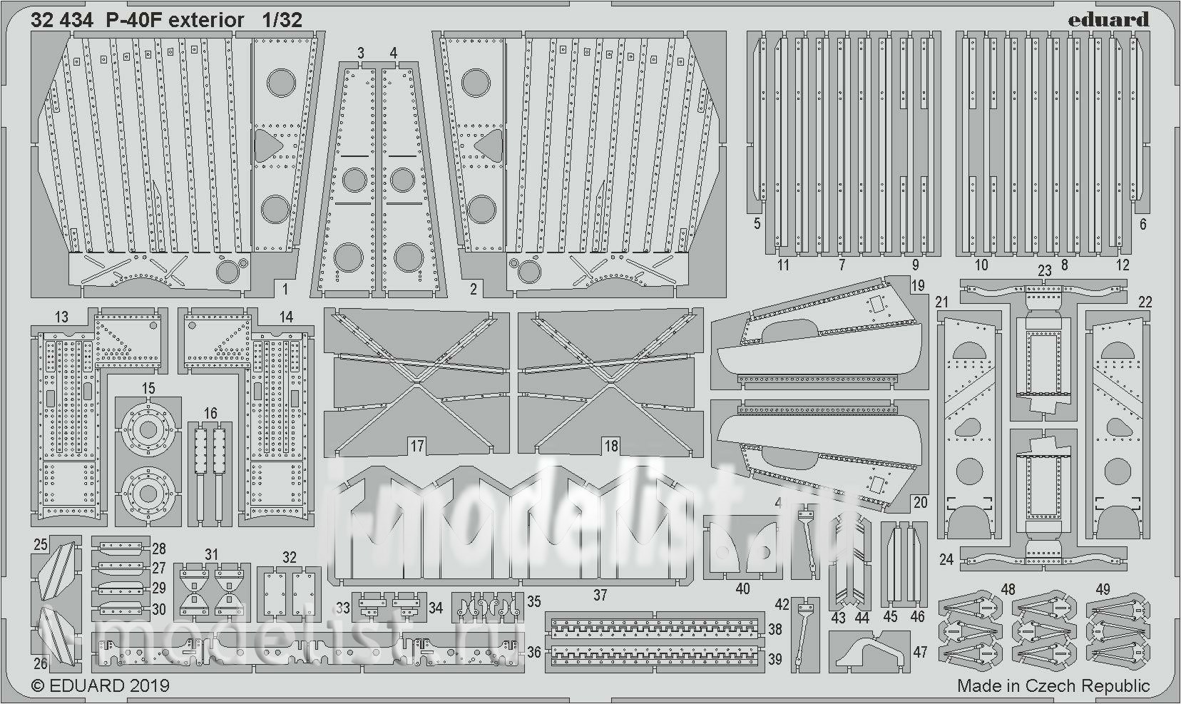 32434 Eduard 1/32 P-40F exterior