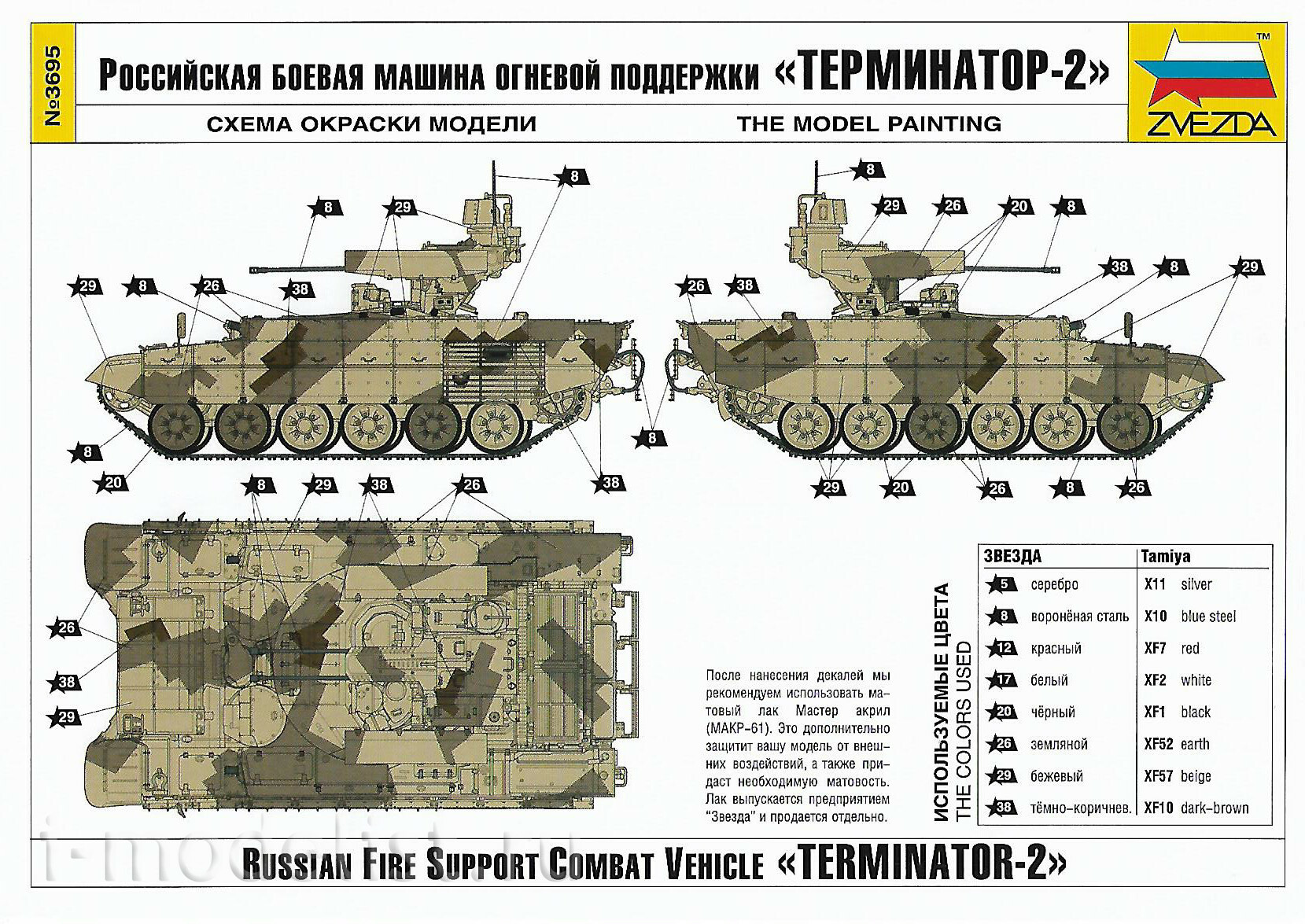 3695 Zvezda 1/35 Russian combat vehicle fire support 