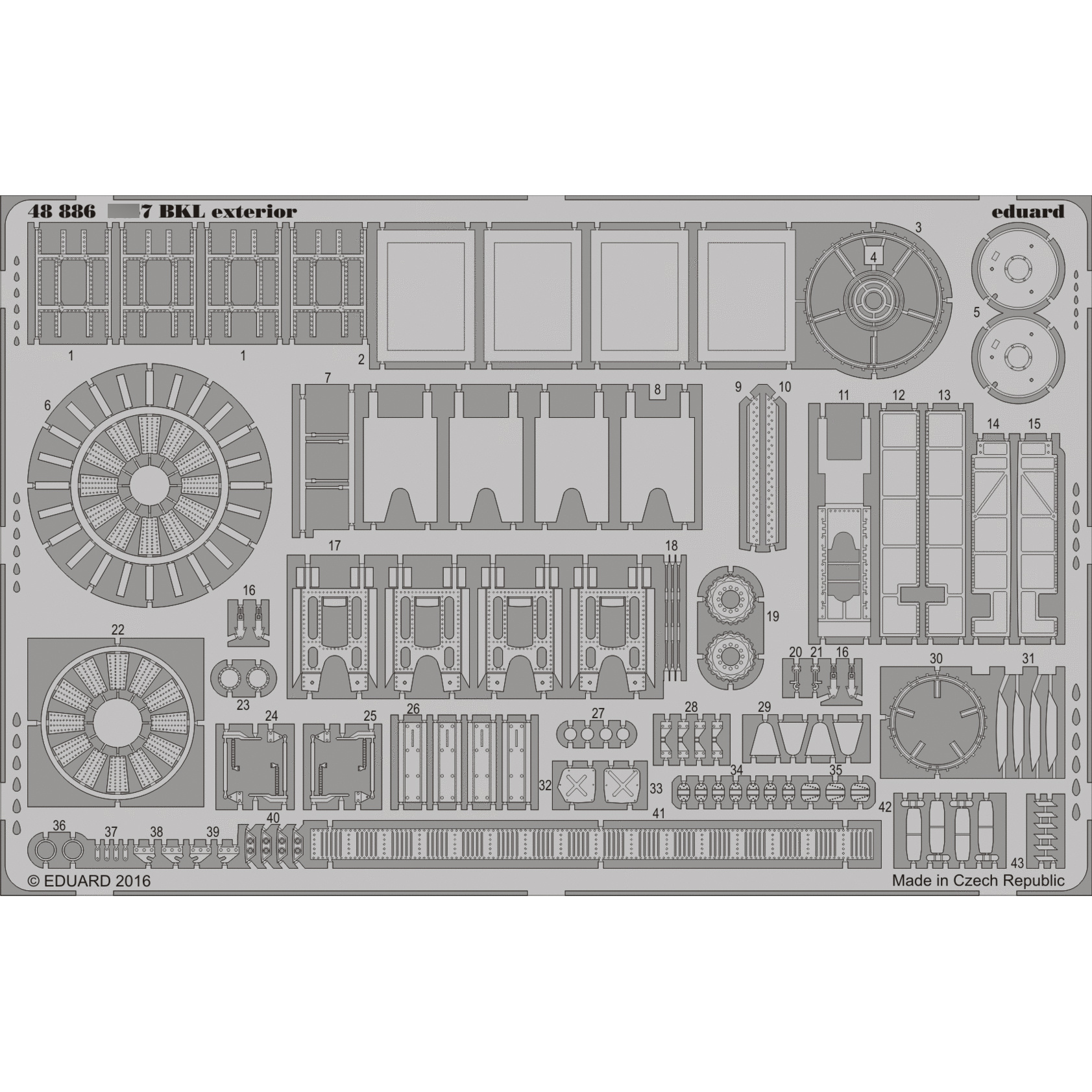 48886 Eduard 1/48 Photo Etching for С-7 exterior