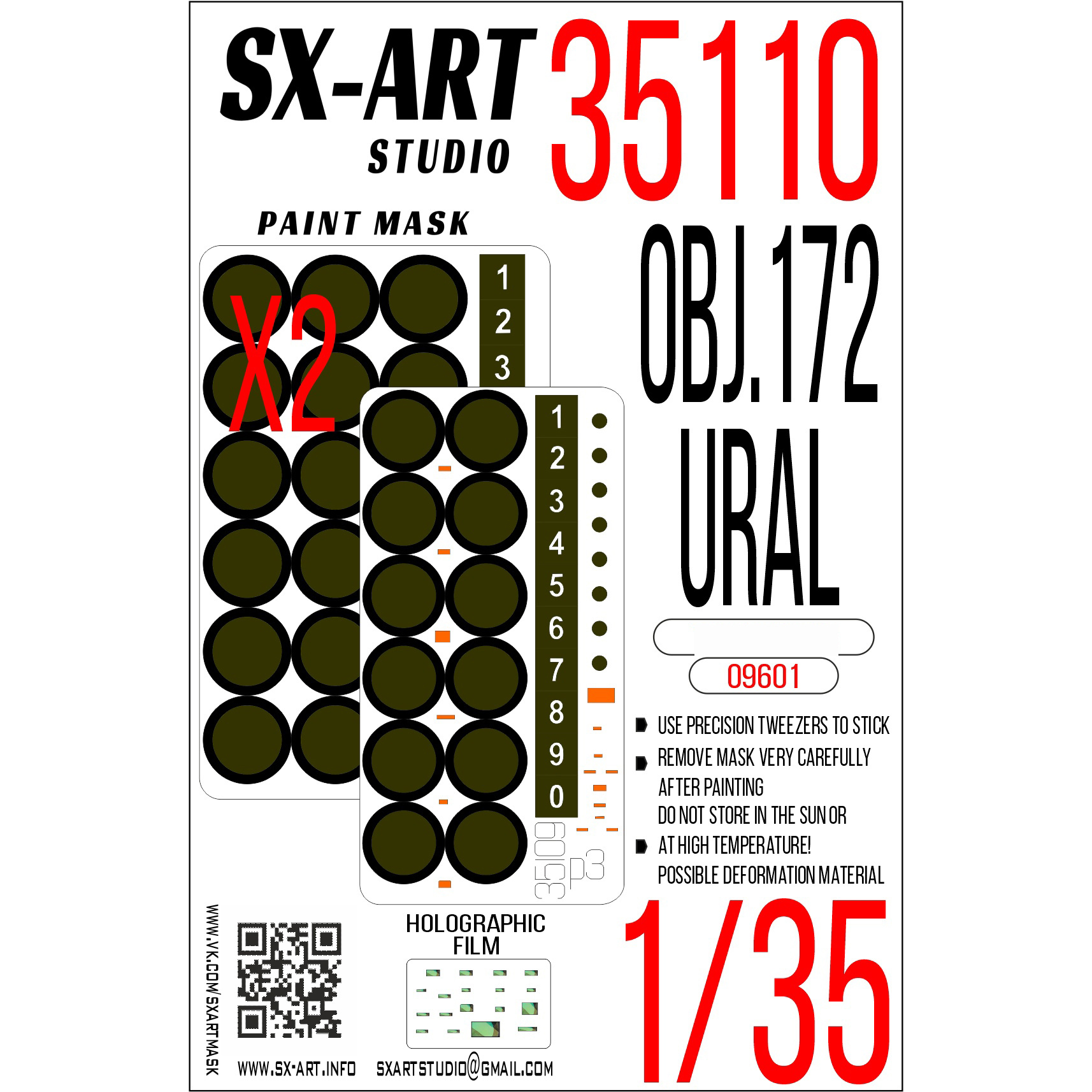 35110 SX-Art 1/35 Paint mask Obj.172 Ural