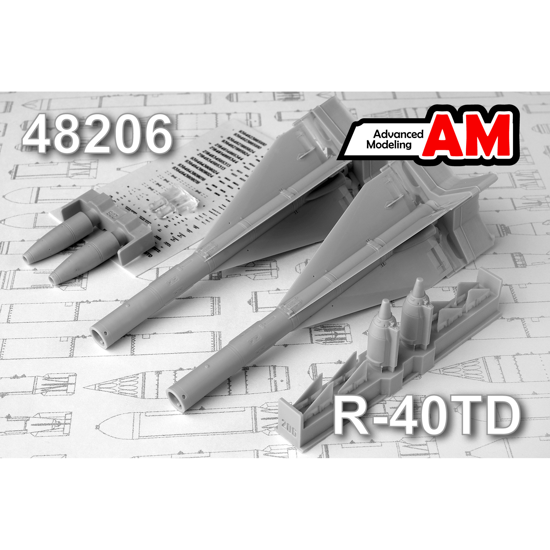 АМС48206 Advanced Modeling 1/48 Р-40ТД Авиационная управляеMay ракета класса «Воздух-воздух» 
