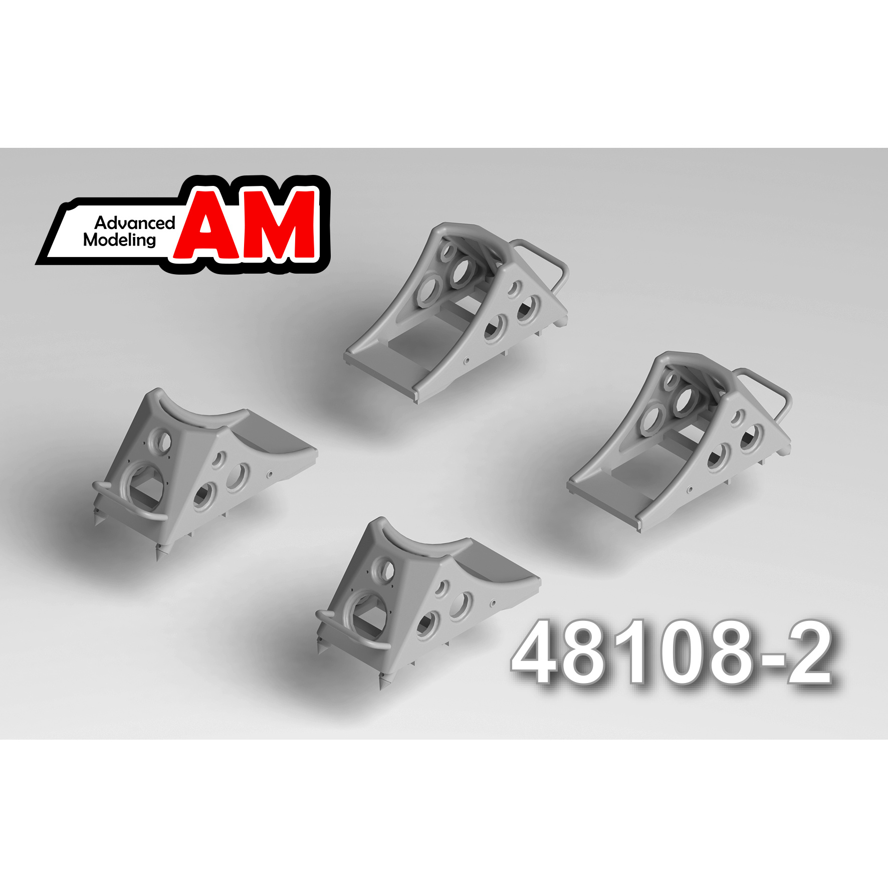 АМС48024-3 Advanced Modeling 1/48 Набор колоtoк под колеса шасси тип 2 «узкие» (6 шт.)