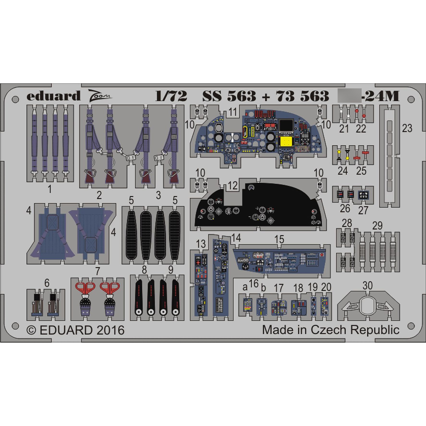 SS563 Eduard 1/72 photo etched parts for С-24M