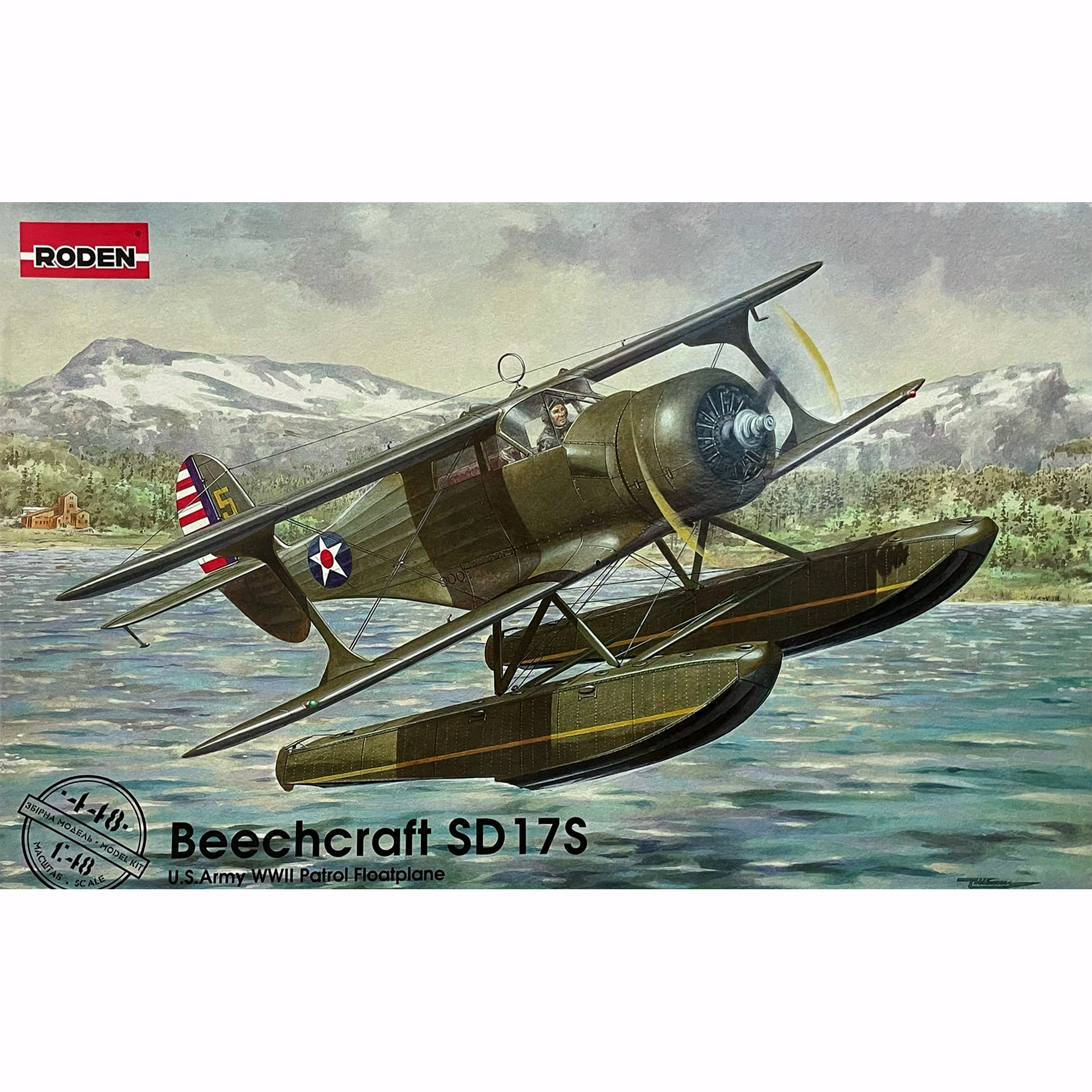 448 Roden 1/48 Beechcraft SD17S Staggerwing Floatplane