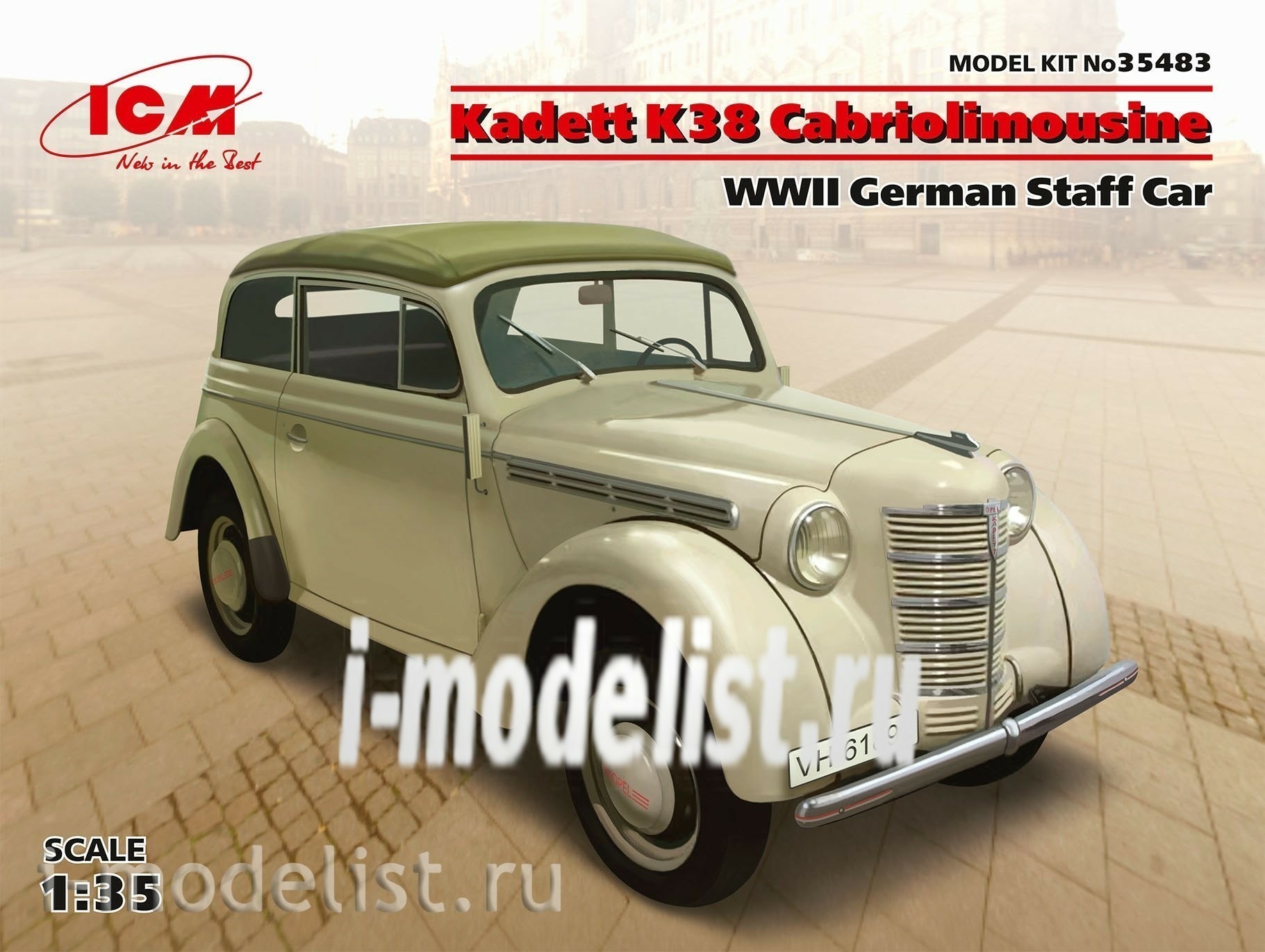 35483 ICM 1/35 German car Kadett K38 Cabriolimousine