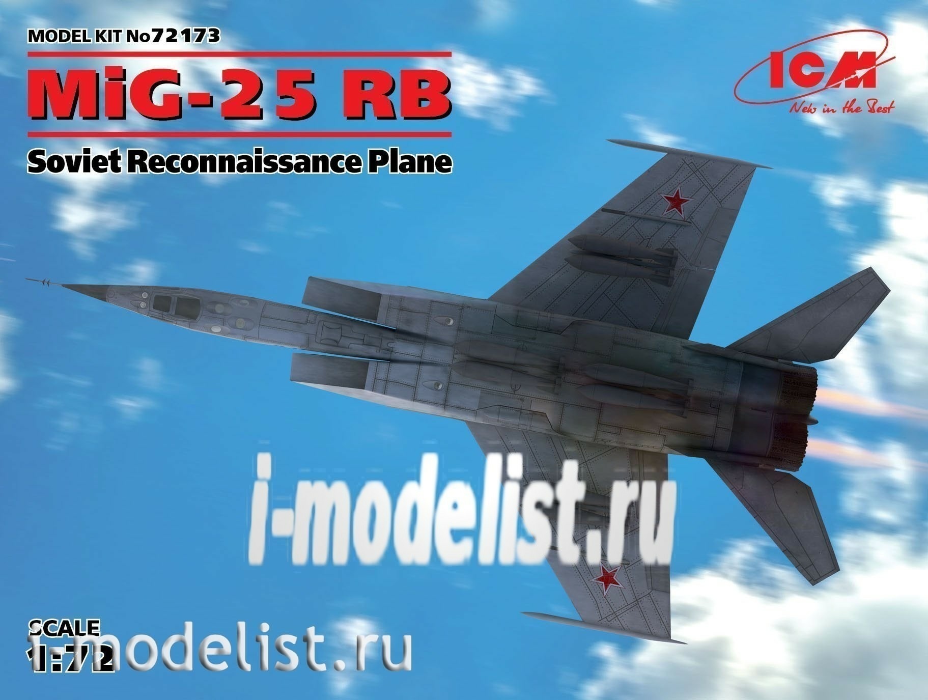 72173 ICM 1/72 MiG-25RB, Soviet reconnaissance aircraft