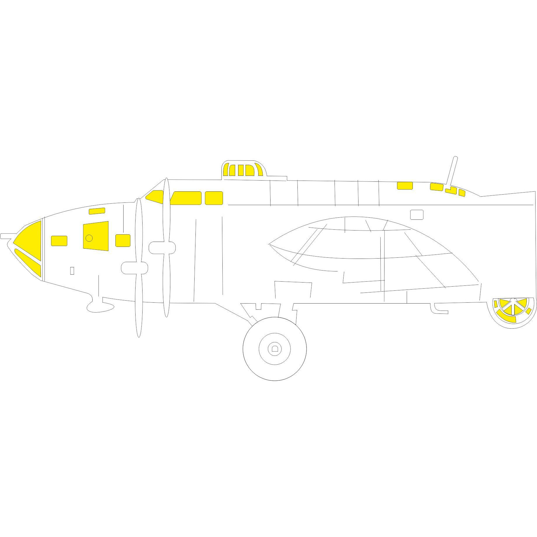 EX778 Eduard 1/48 Paint Mask for B-17F TFace