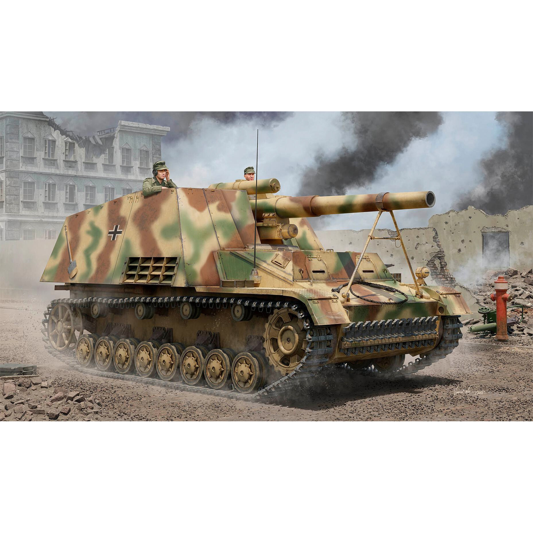 00953 Т$ач 1/16 Notмецкая САУ Sd.Kfz.165 Hummel (позднего производства)