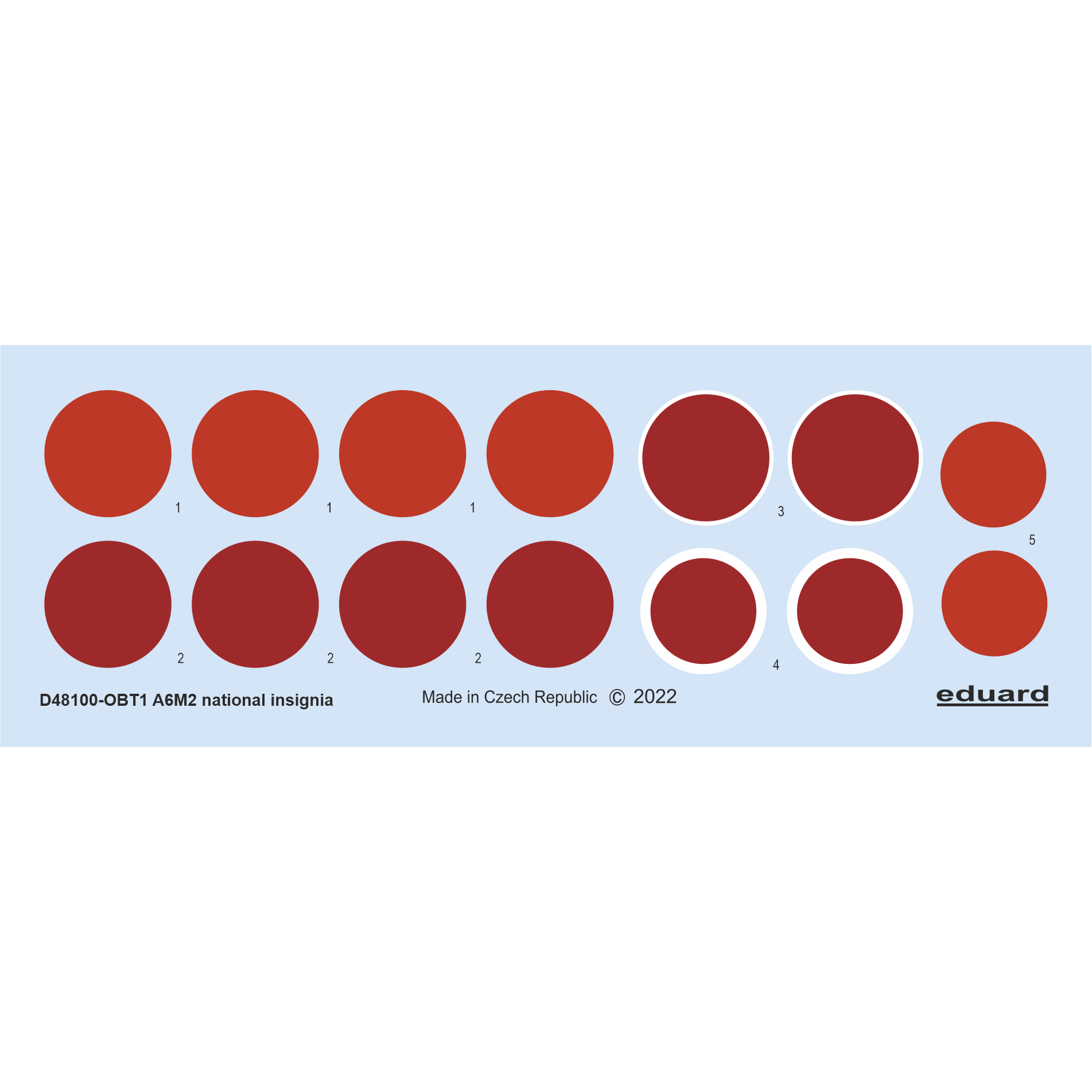 D48100 Eduard 1/48 Decal for A6M2, nats. designations
