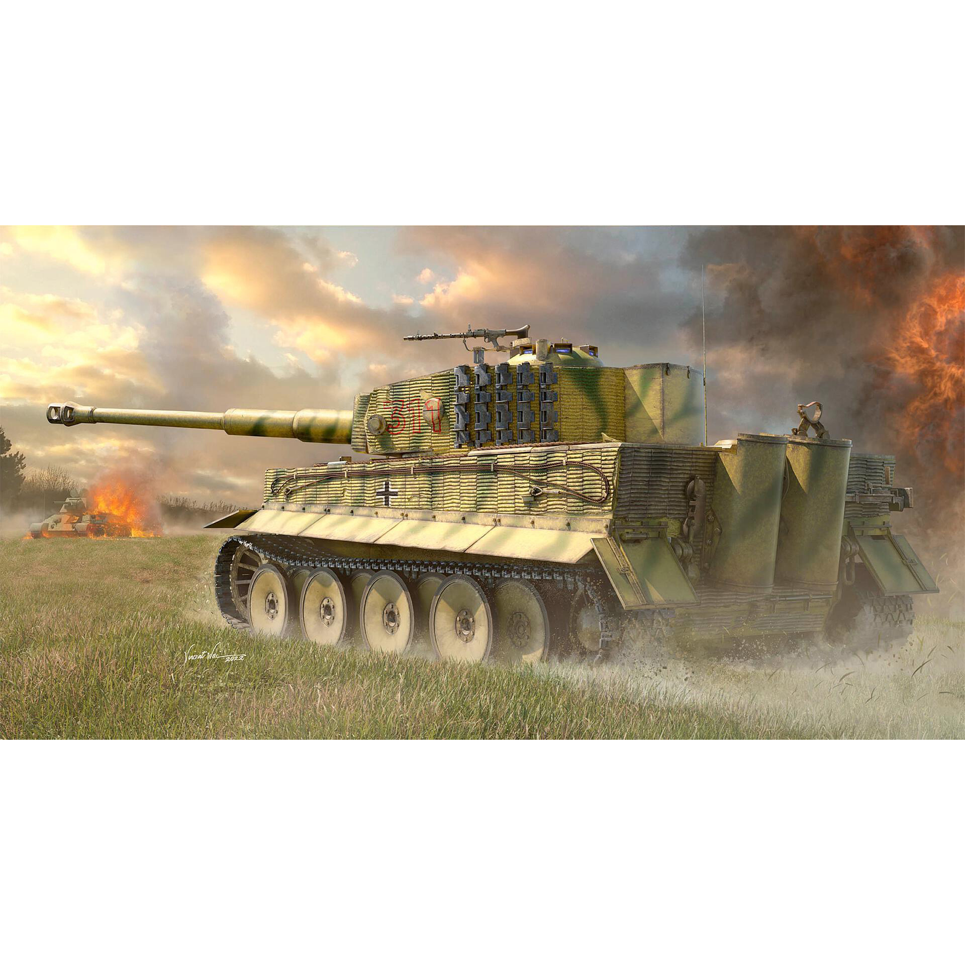 00944 Т$ач 1/16 Notмецкий танк Pz.Kpfw.VI Ausf.E Sd.Kfz.181 Tiger I (средний)