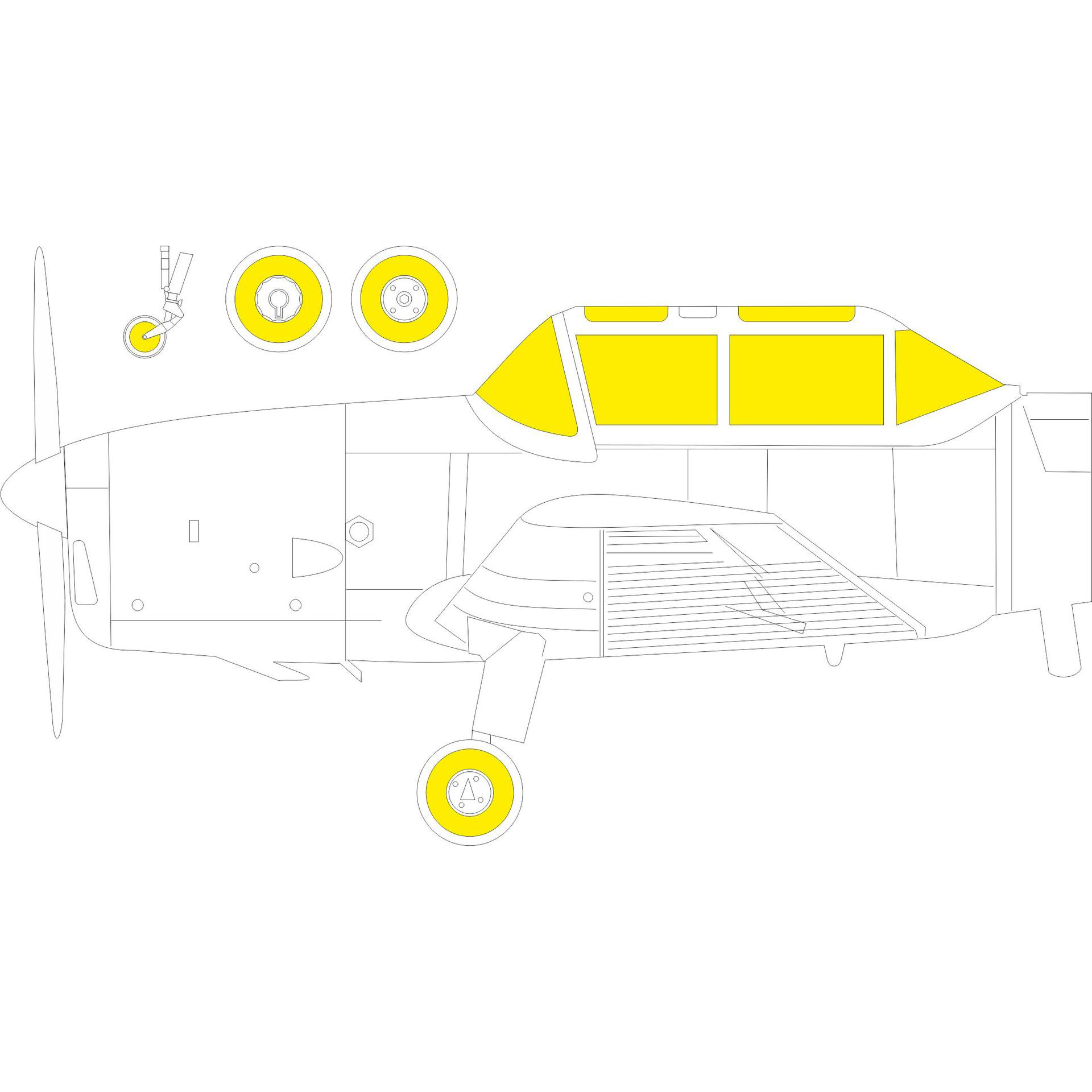 EX810 Eduard 1/48 Paint Mask for Chipmunk T.10 TFace