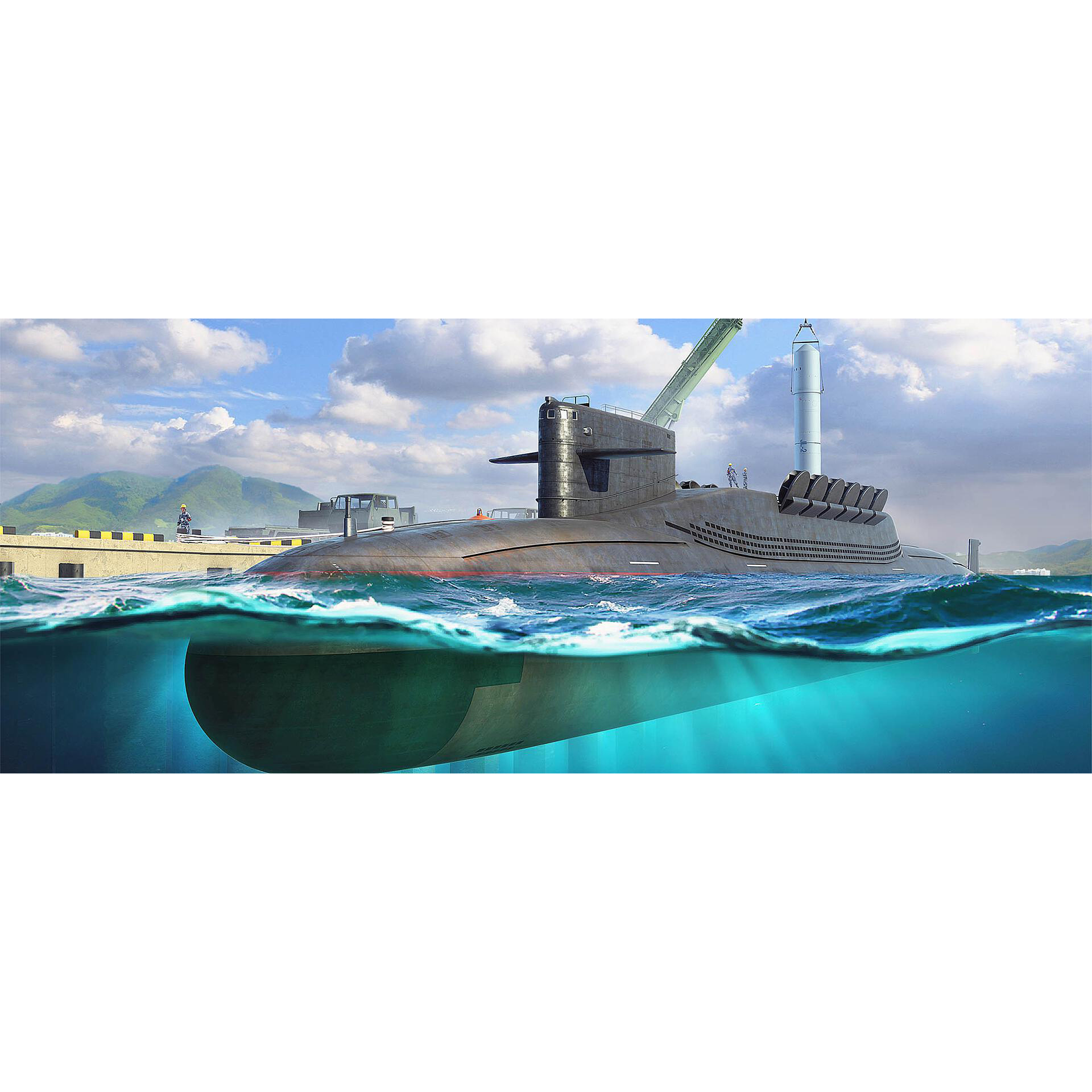 87024 HobbyBoss 1/700 PLAN Type 094 Jin Class SSBN