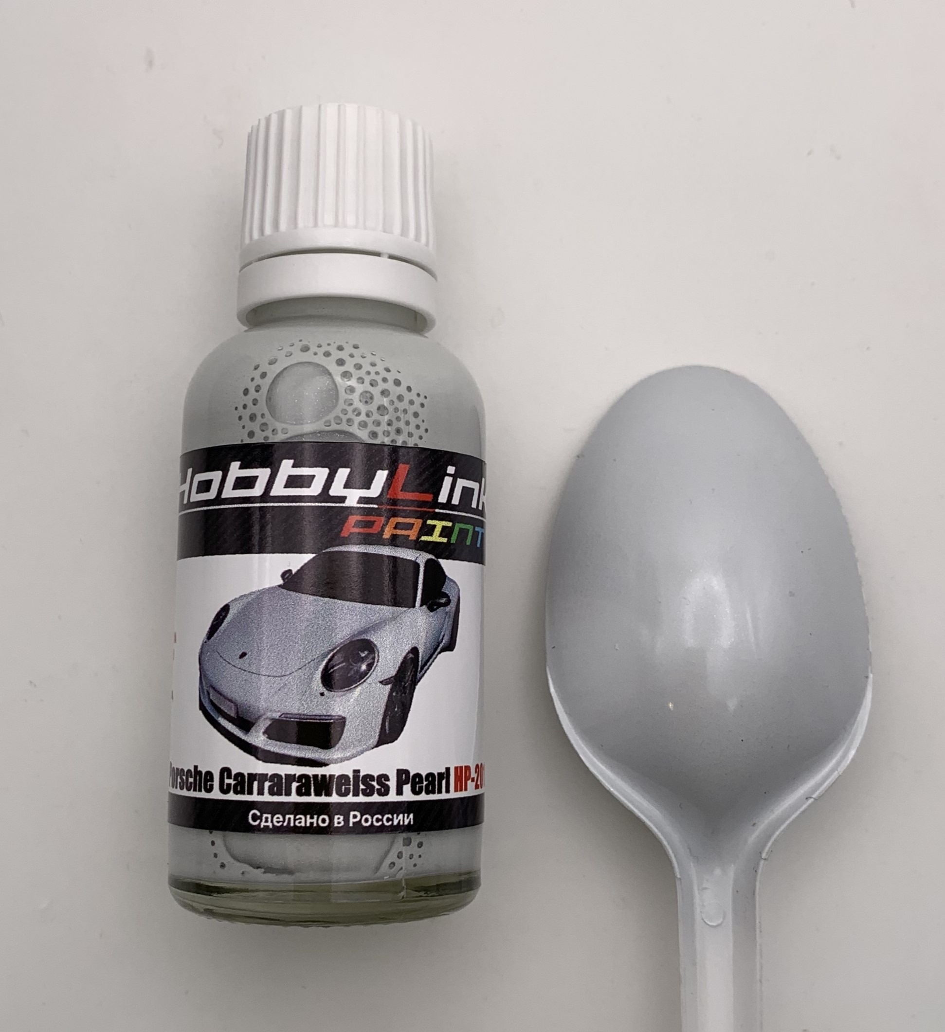 HP-2019 HobbyLink Краска Porsche Carraraweiss Pearl