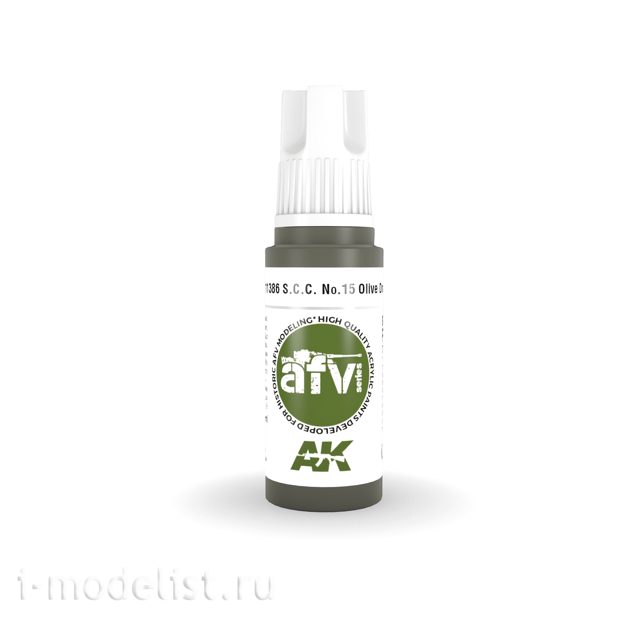 AK11386 AK Interactive Acrylic paint S. C. C. No. 15 OLIVE DRAB (olive grey No. 15) 17 ml