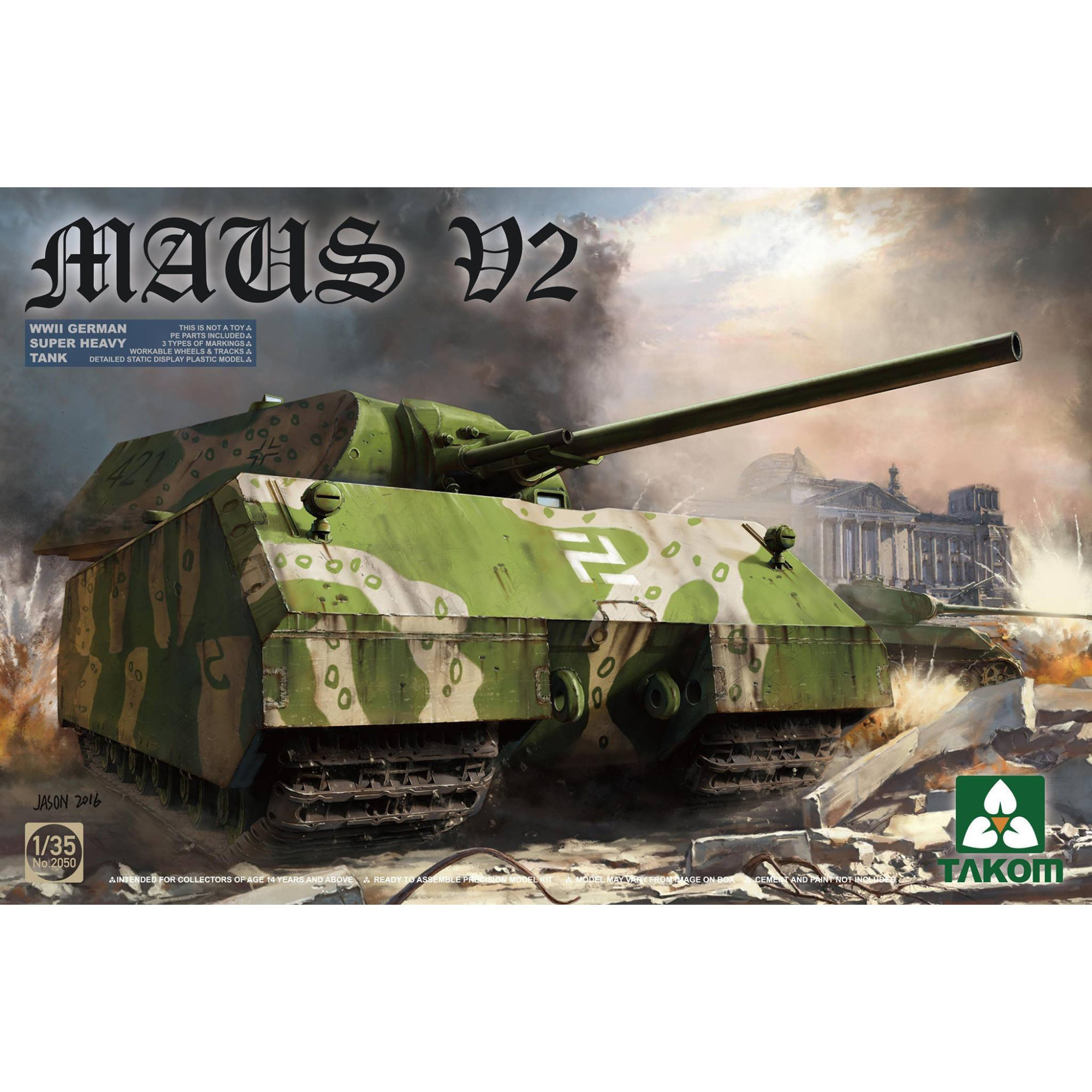 2050 Takom 1/35 WWII German Super Heavy Tank Maus V2