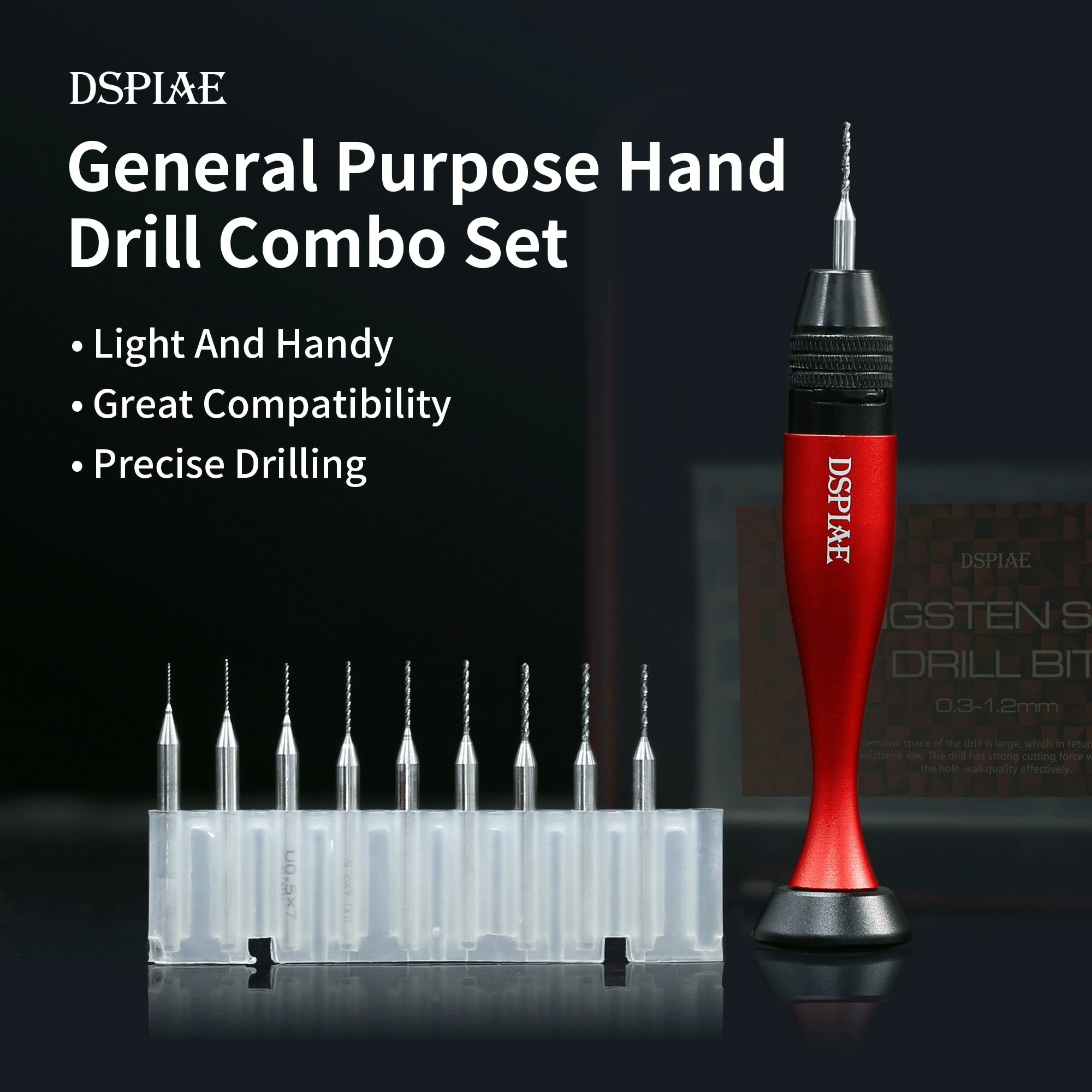 AT-VHDS DSPIAE Micro drill with a set of drills (0.3-1.2 mm)