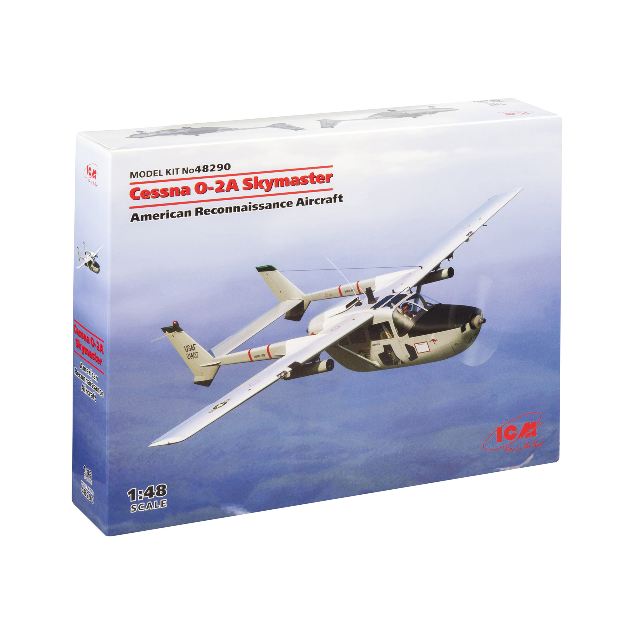 48290 ICM 1/48 Cessna O-2A Skymaster, an American reconnaissance aircraft