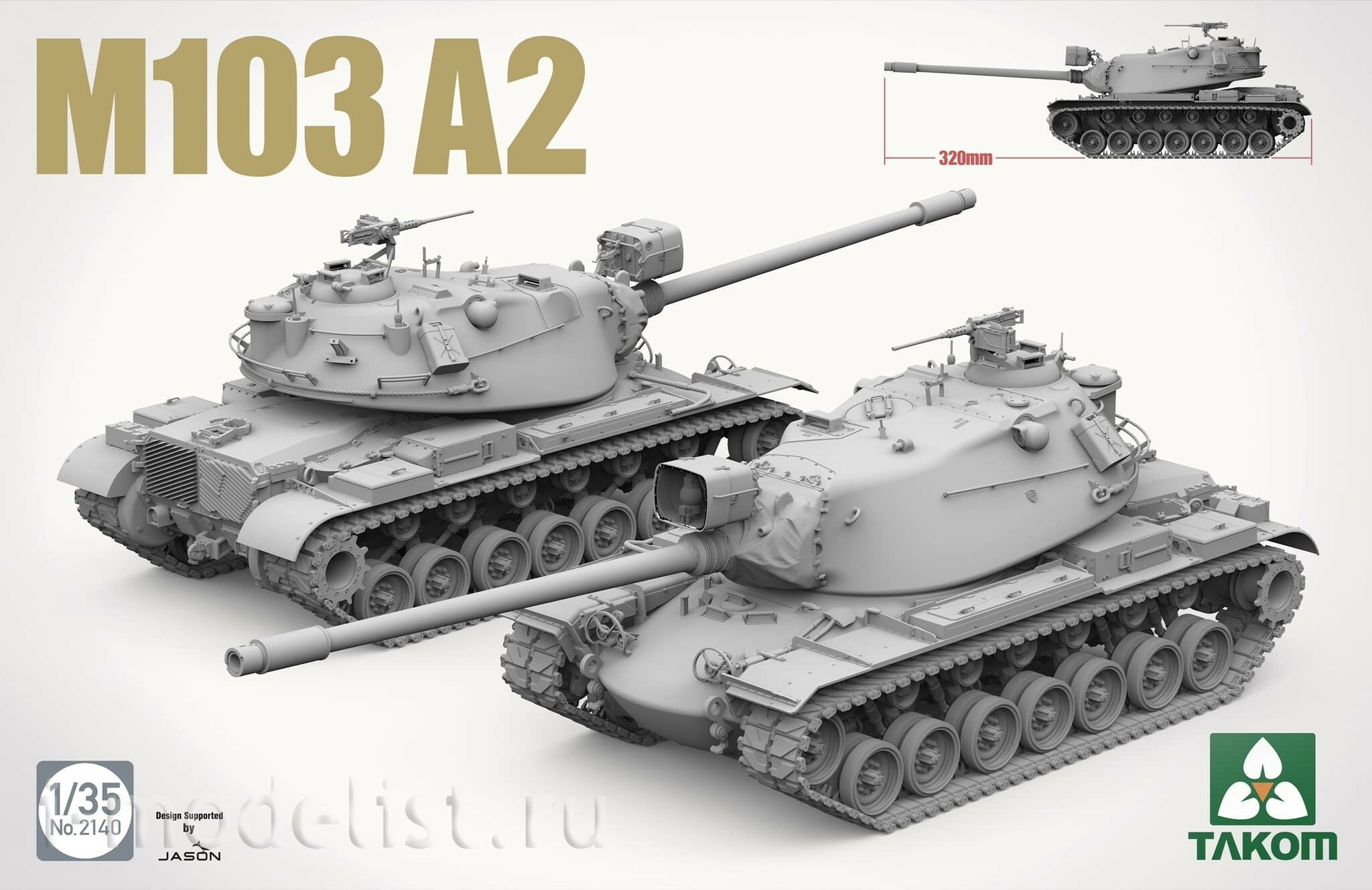 2140 Takom 1/35 American heavy Tank M103A2