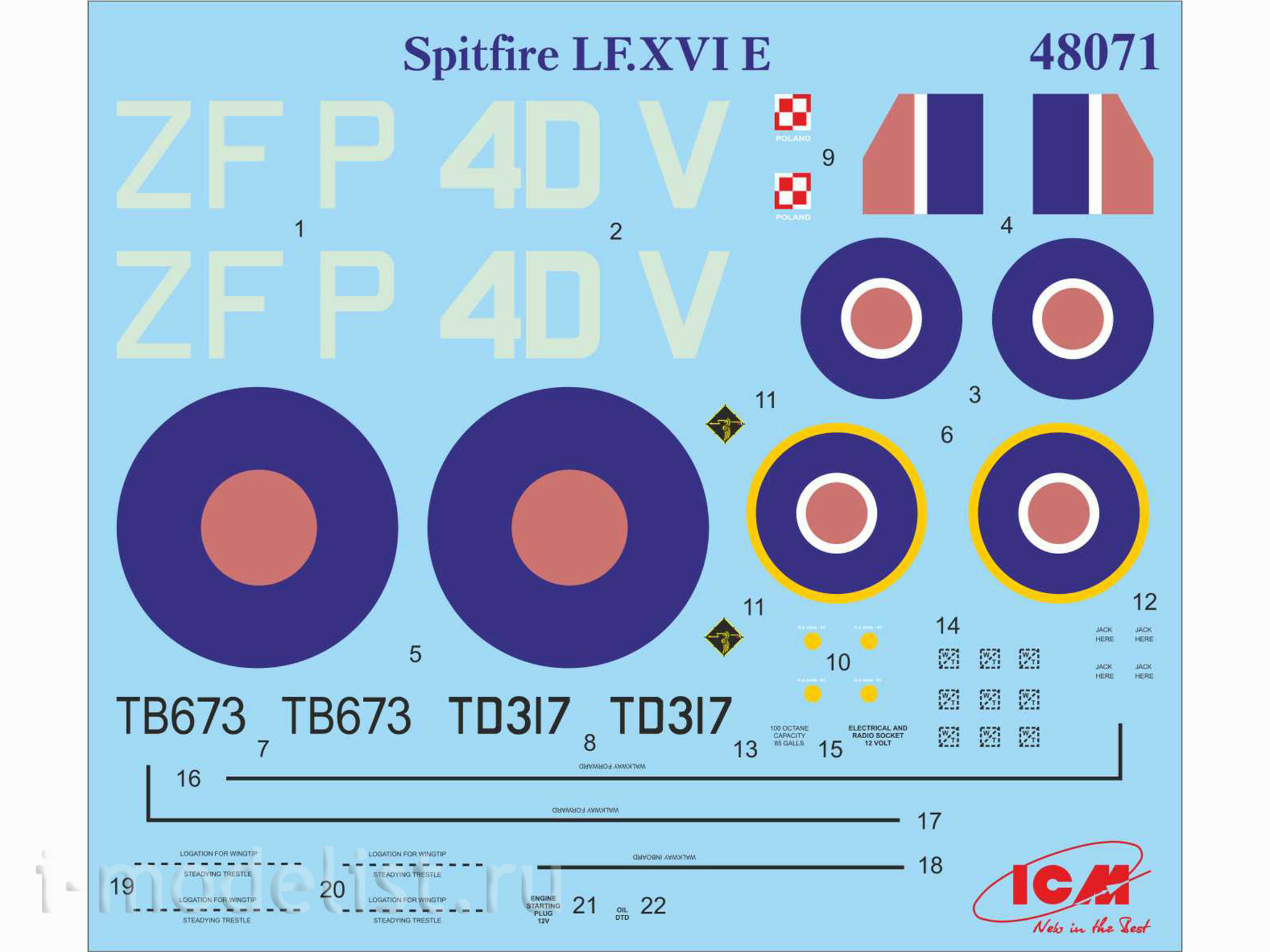 48071 ICM 1/48 Spitfire MK XVI, British air force