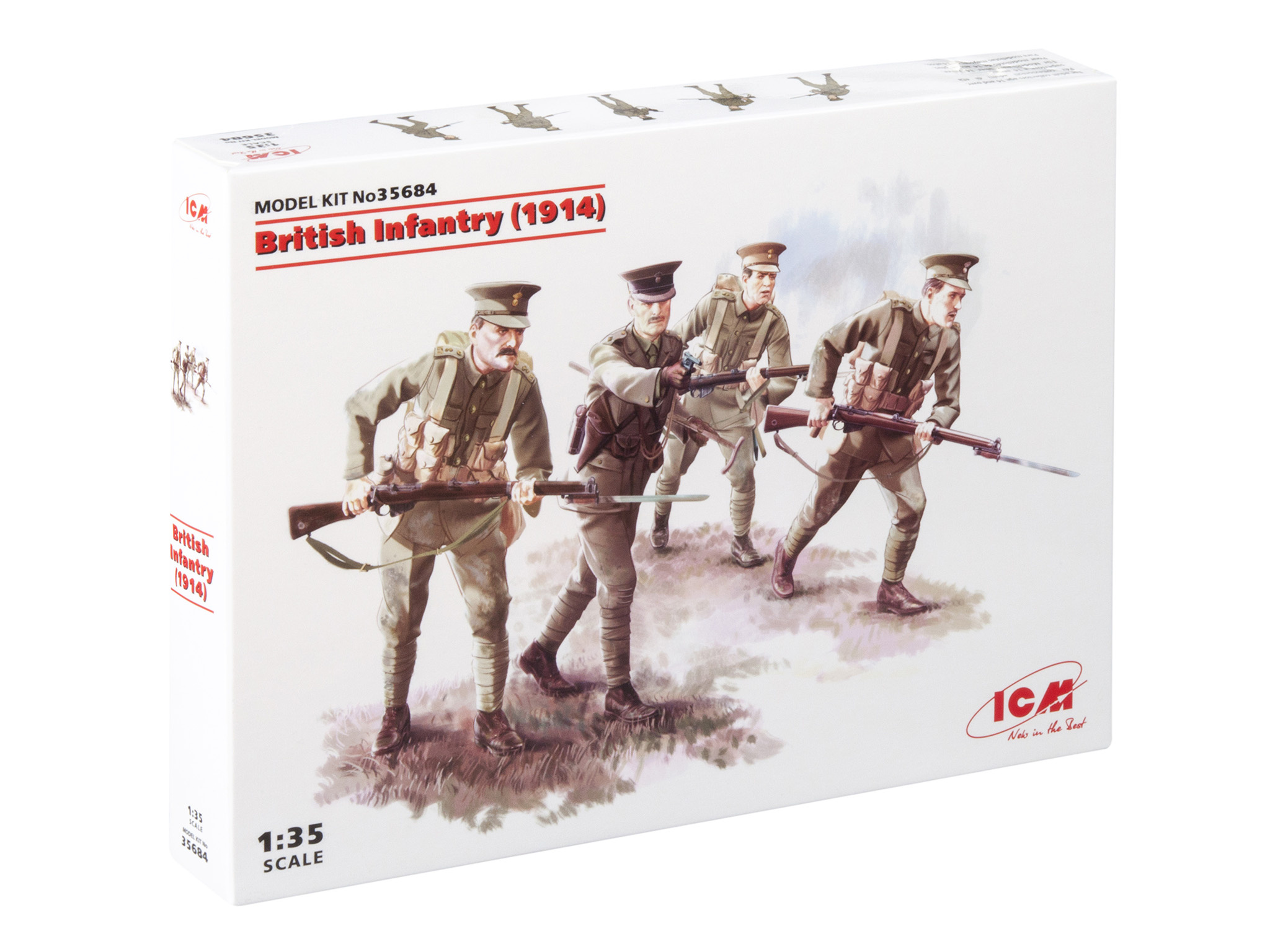 35684 ICM 1/35 British infantry (1914), (4 figures)