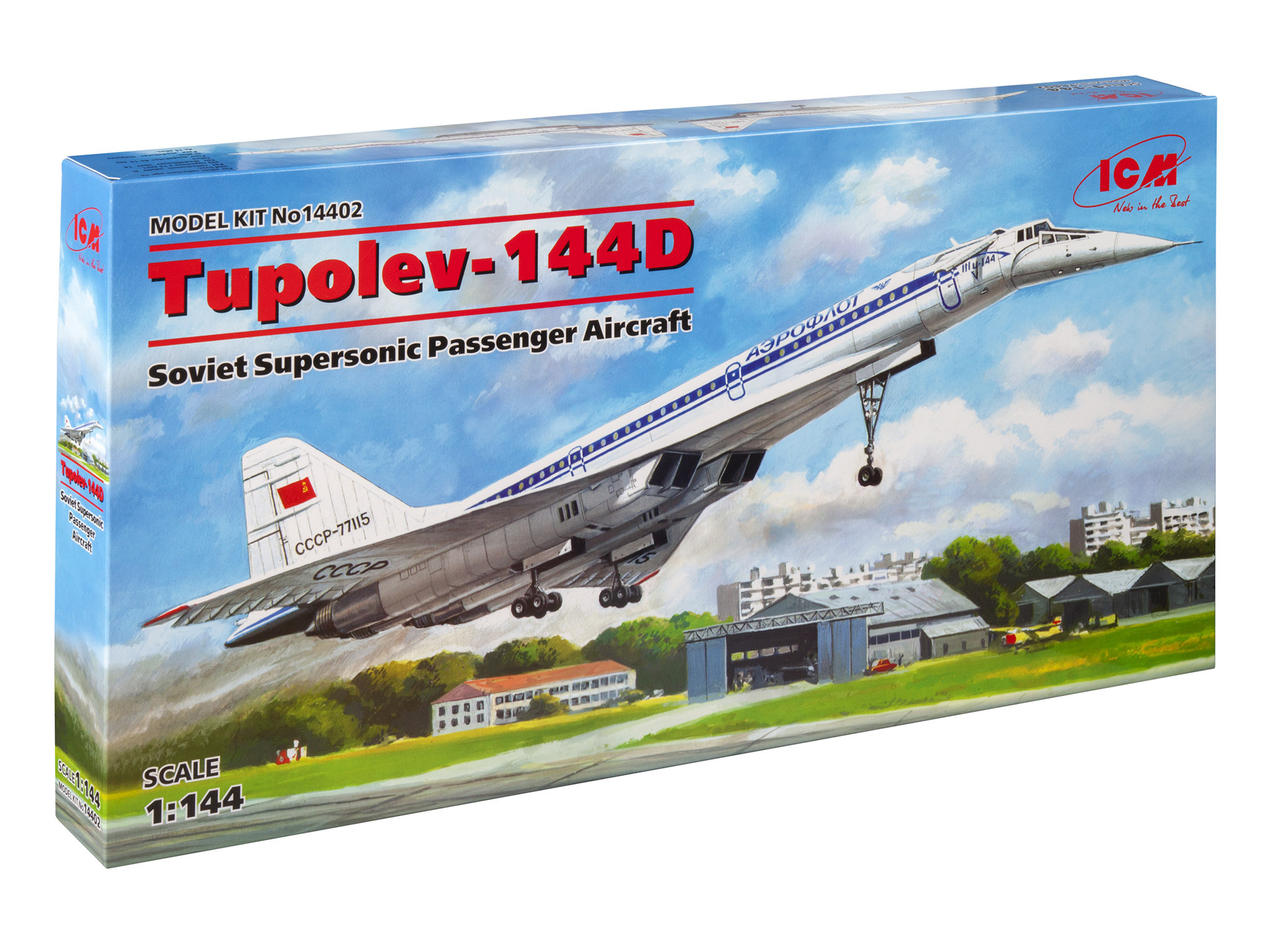 ICM 14402 1/144 scales of the Tu-144D Soviet supersonic passenger aircraft