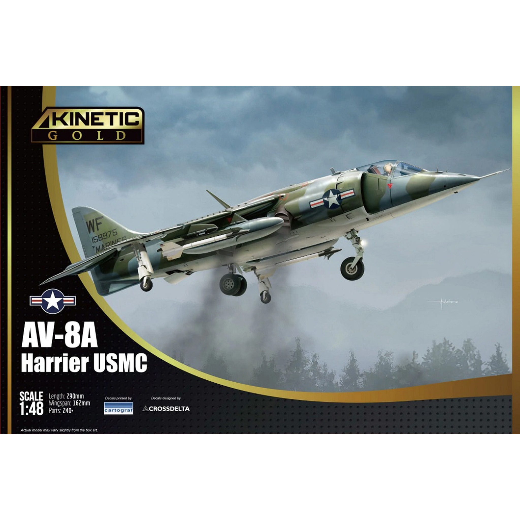 K48072 Kinetic 1/48 Attack Aircraft AV-8A Harrier USMC