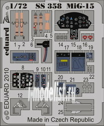 Eduard SS358 1/72 Color photo etched parts for MiG-15