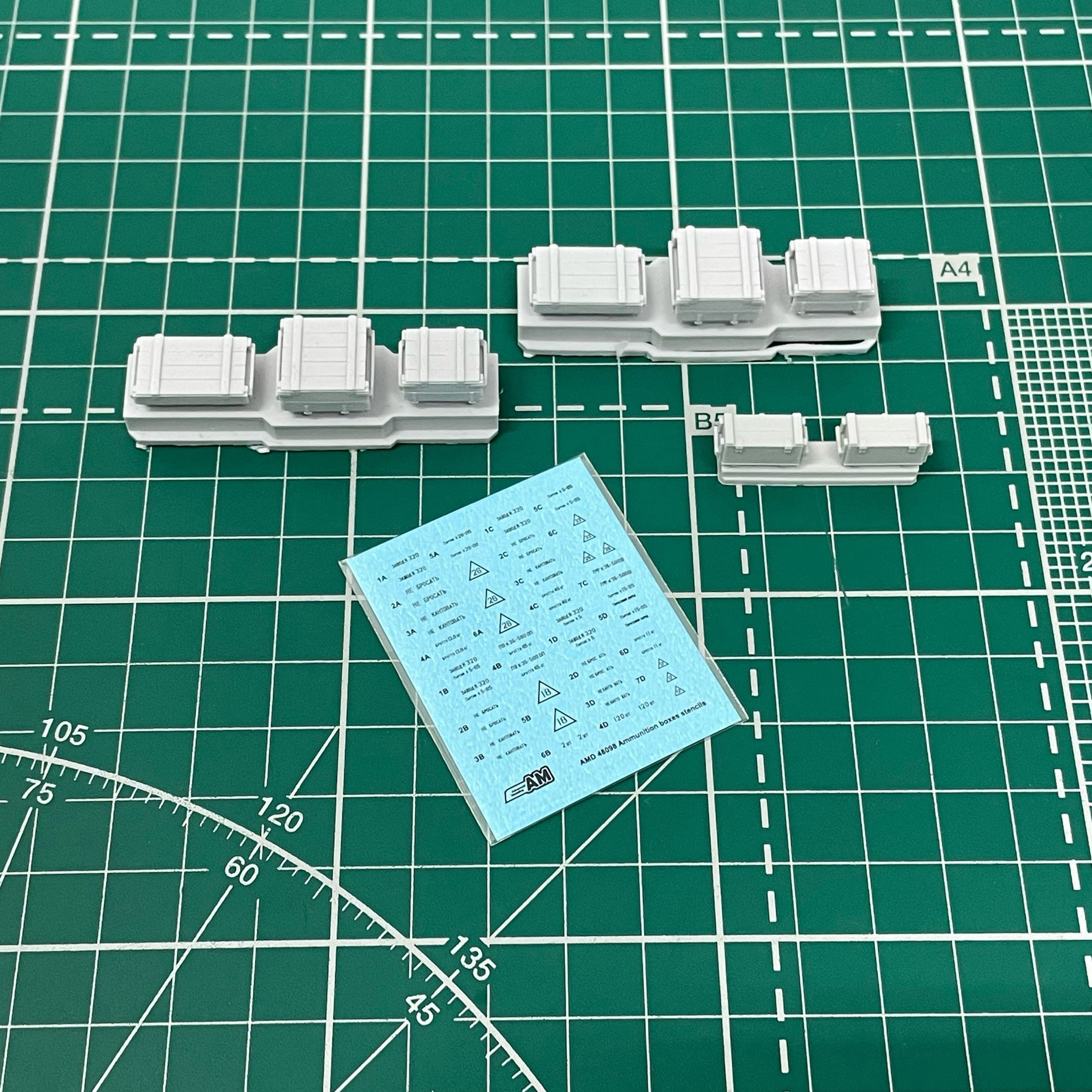 AMC48098 Advanced Modeling 1/48 Capping for cartridges and explosive charges (eight boxes included)