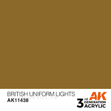 AK11438 AK Interactive acrylic paint BRITISH UNIFORM LIGHTS – FIGURES (British uniform light) 17 ml