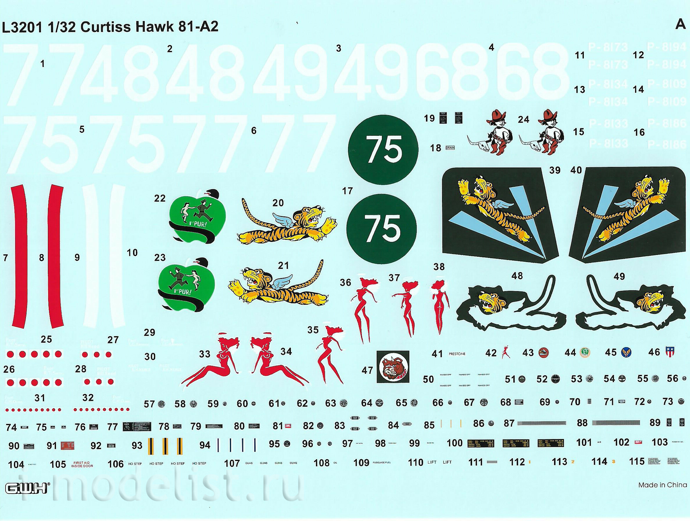 L3201 Great Wall Hobby 1/32 Fighter Curtiss Hawk 81-A2 