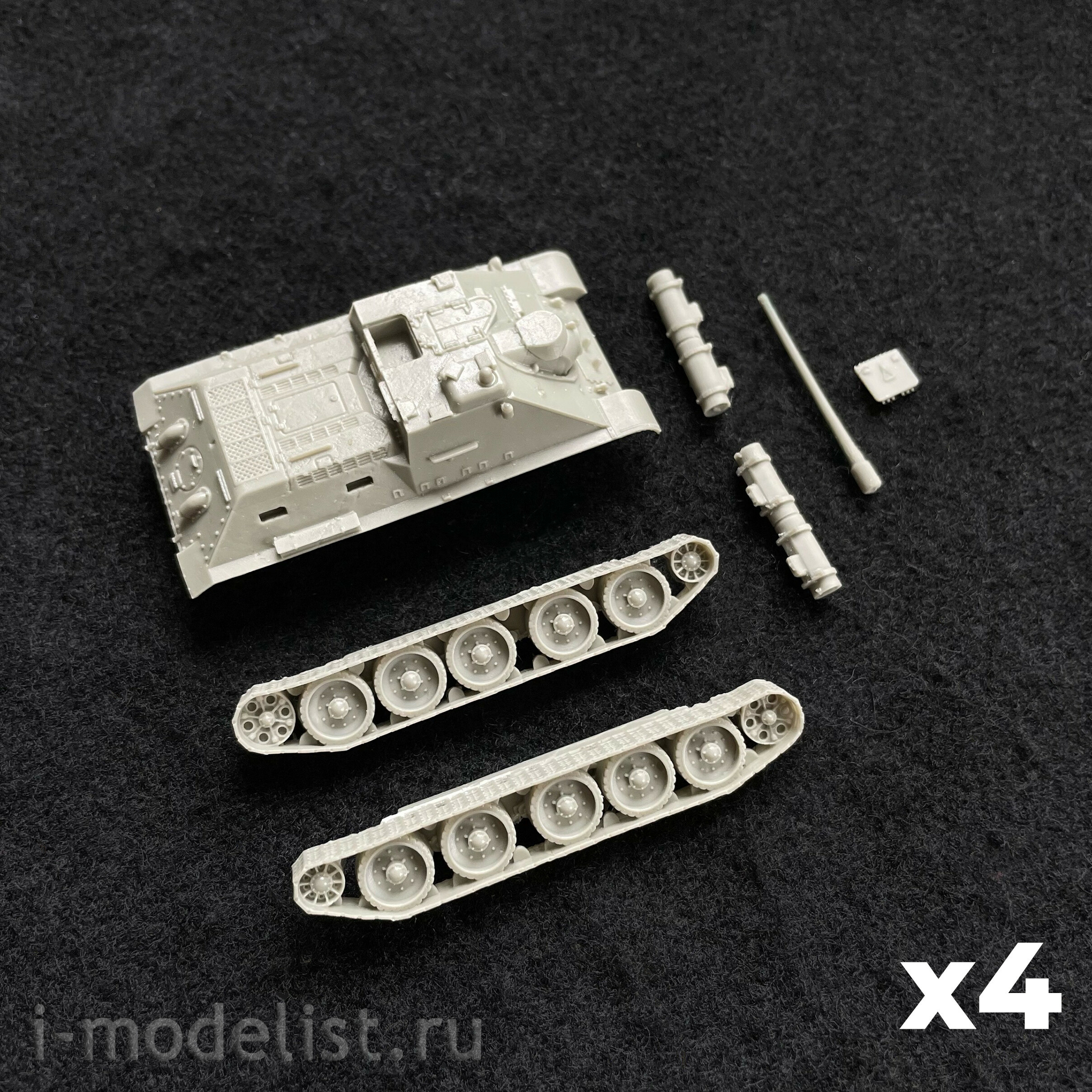 100068P4 Zebrano 1/100 Platoon of Soviet self-propelled guns SU-85 (4 pcs.)
